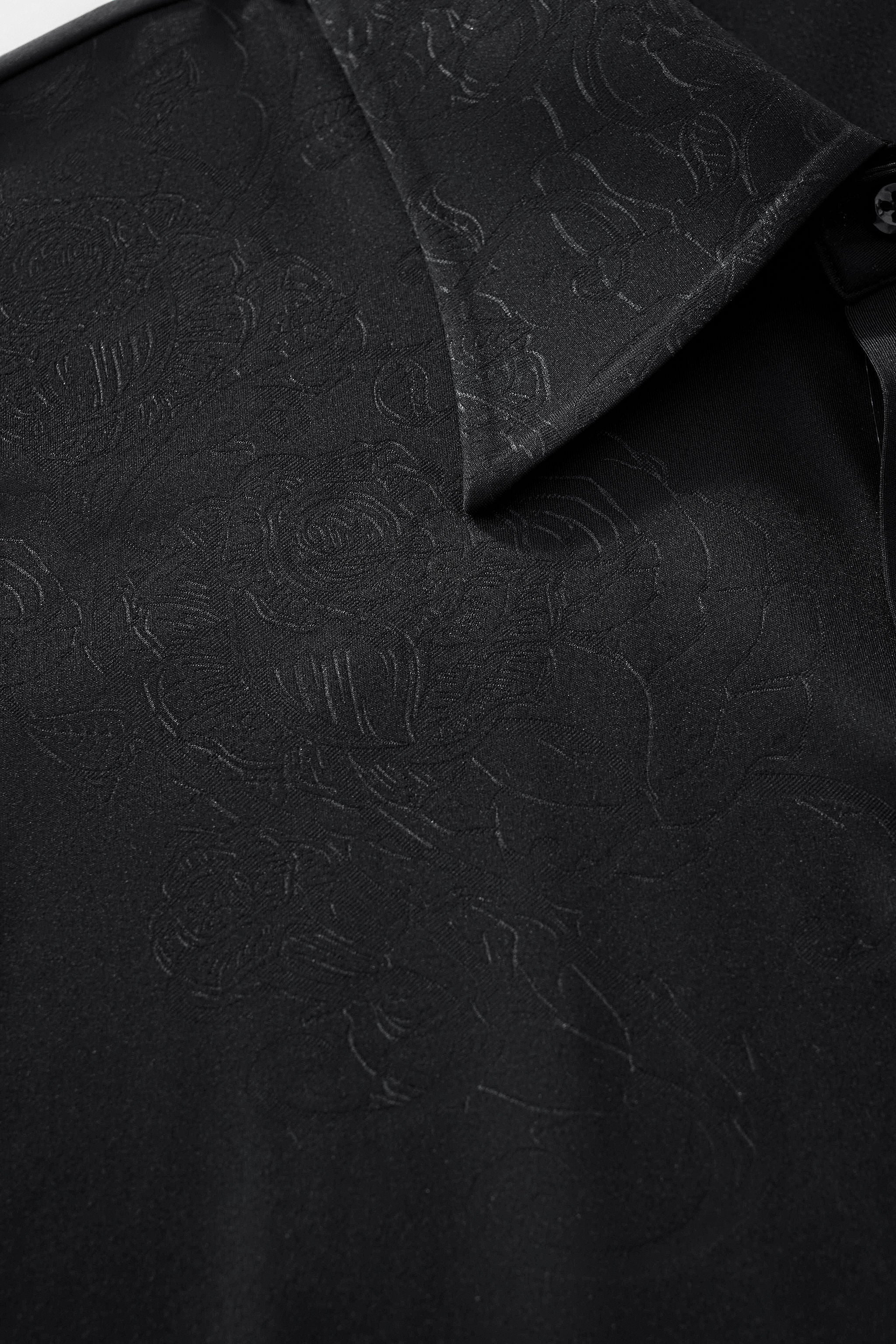 Rose Éclat Emboss Shirt BLACK