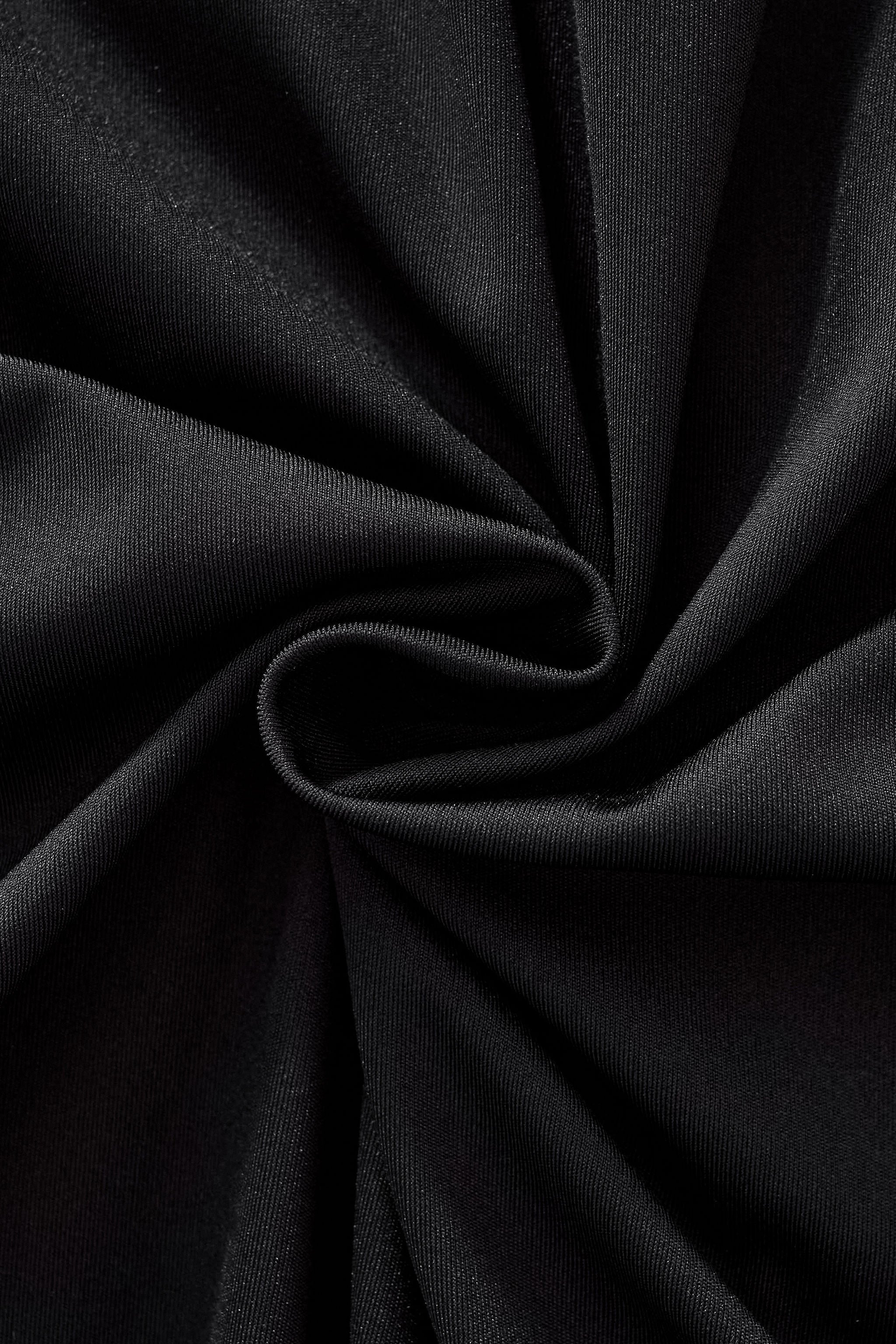 Midnight Wave Embellished LS Shirt BLACK