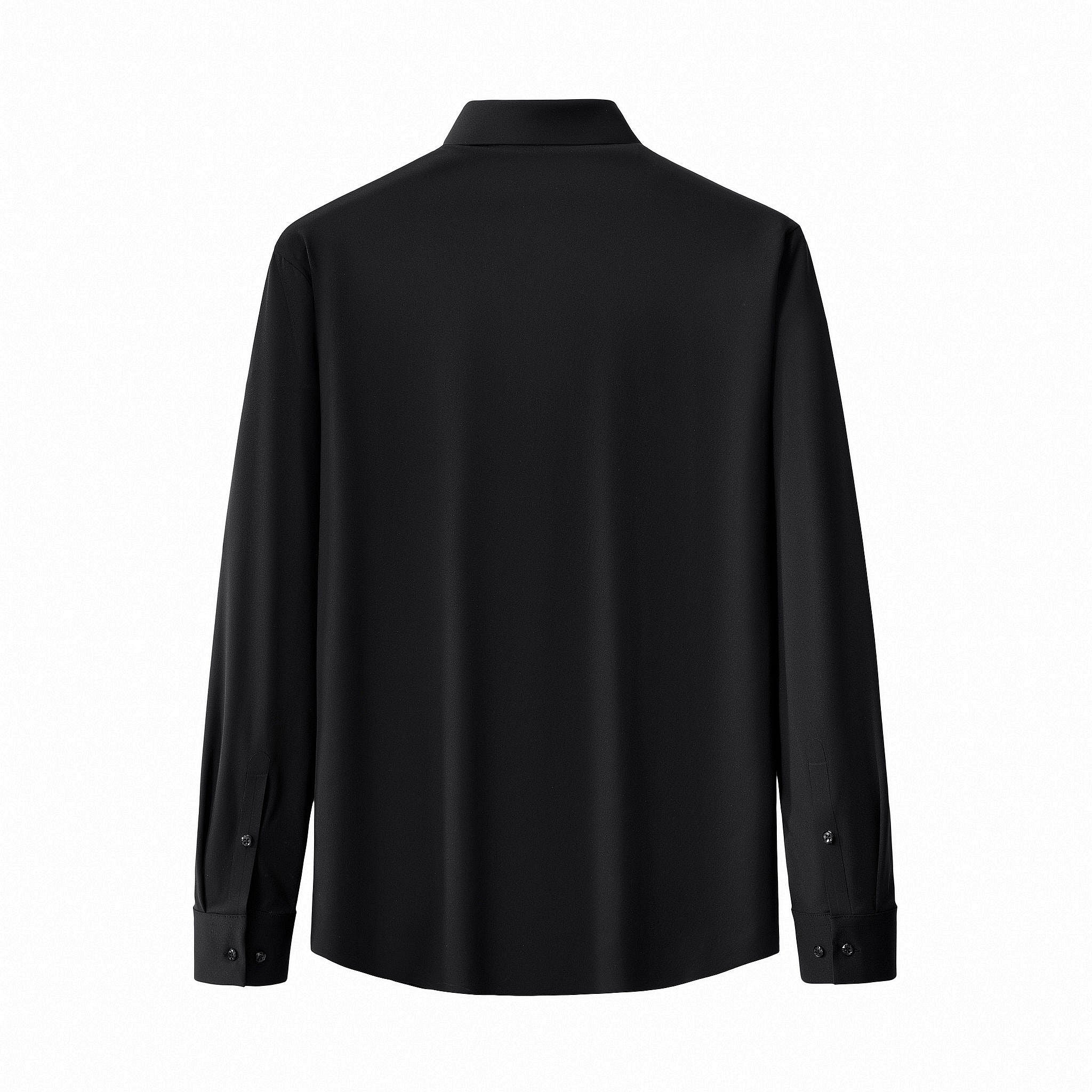 Velvet Noir Laser-Cut LS Shirt BLACK