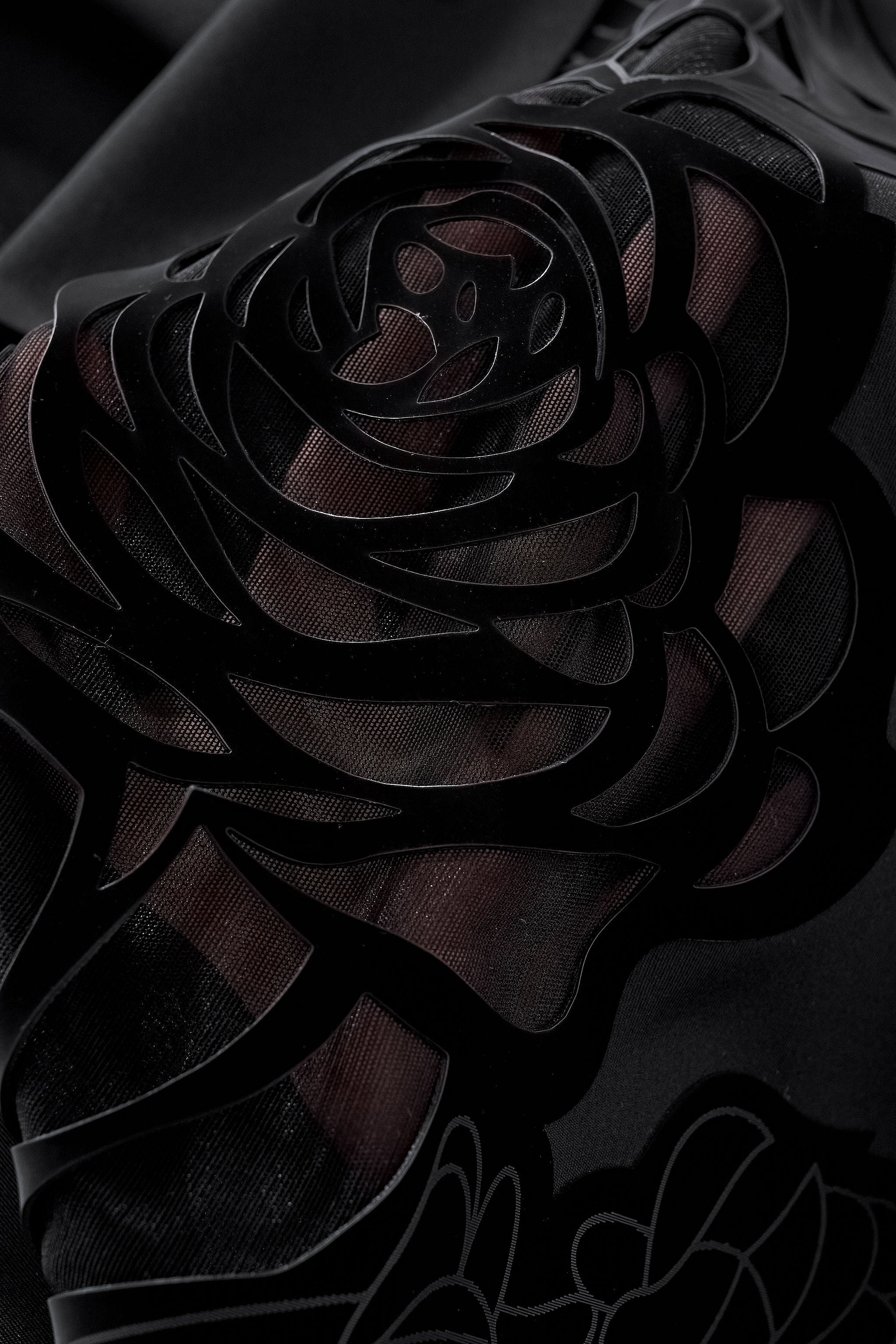 Velvet Noir Laser-Cut LS Shirt BLACK