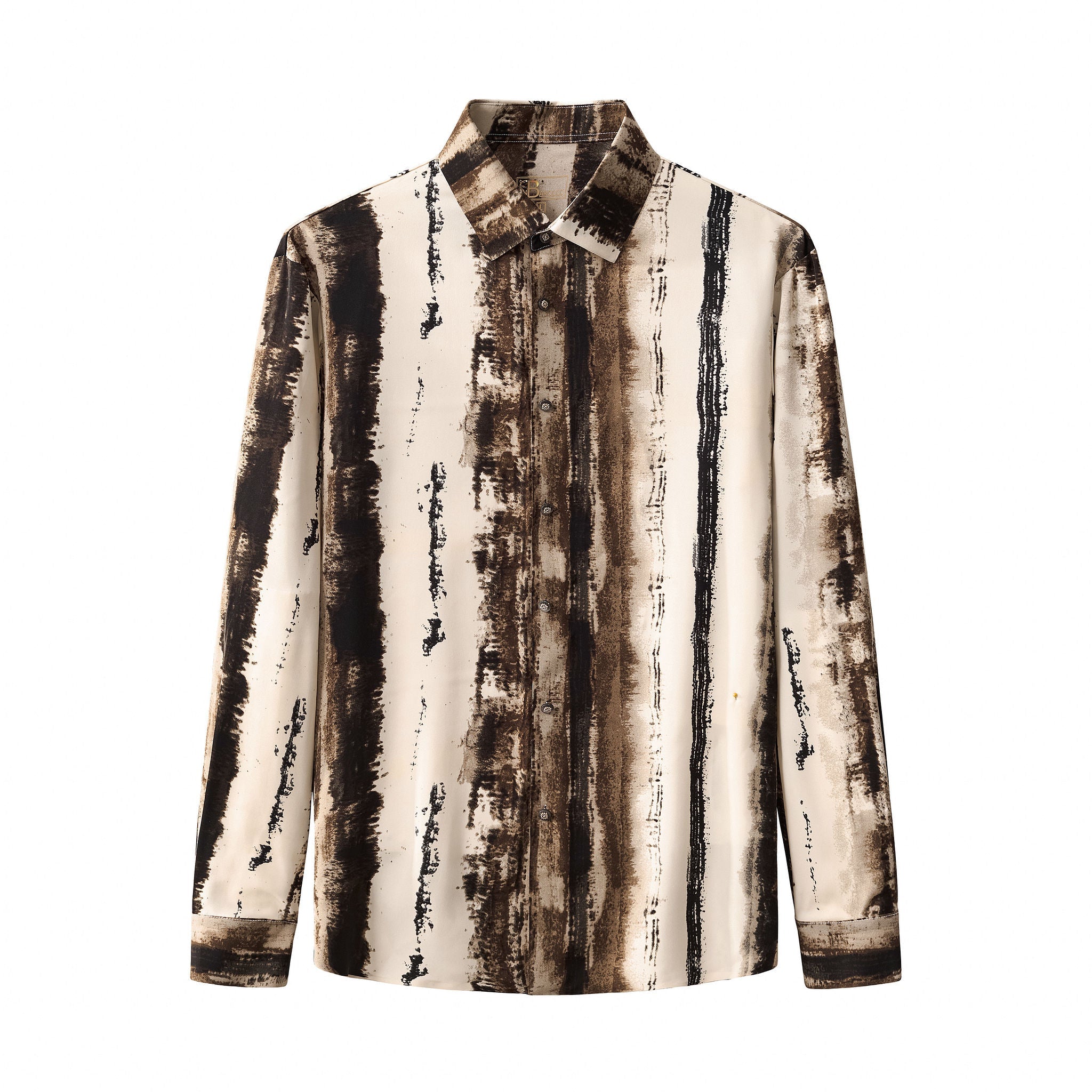 Echelon Brushstroke Stitchless LS Shirt CREAM
