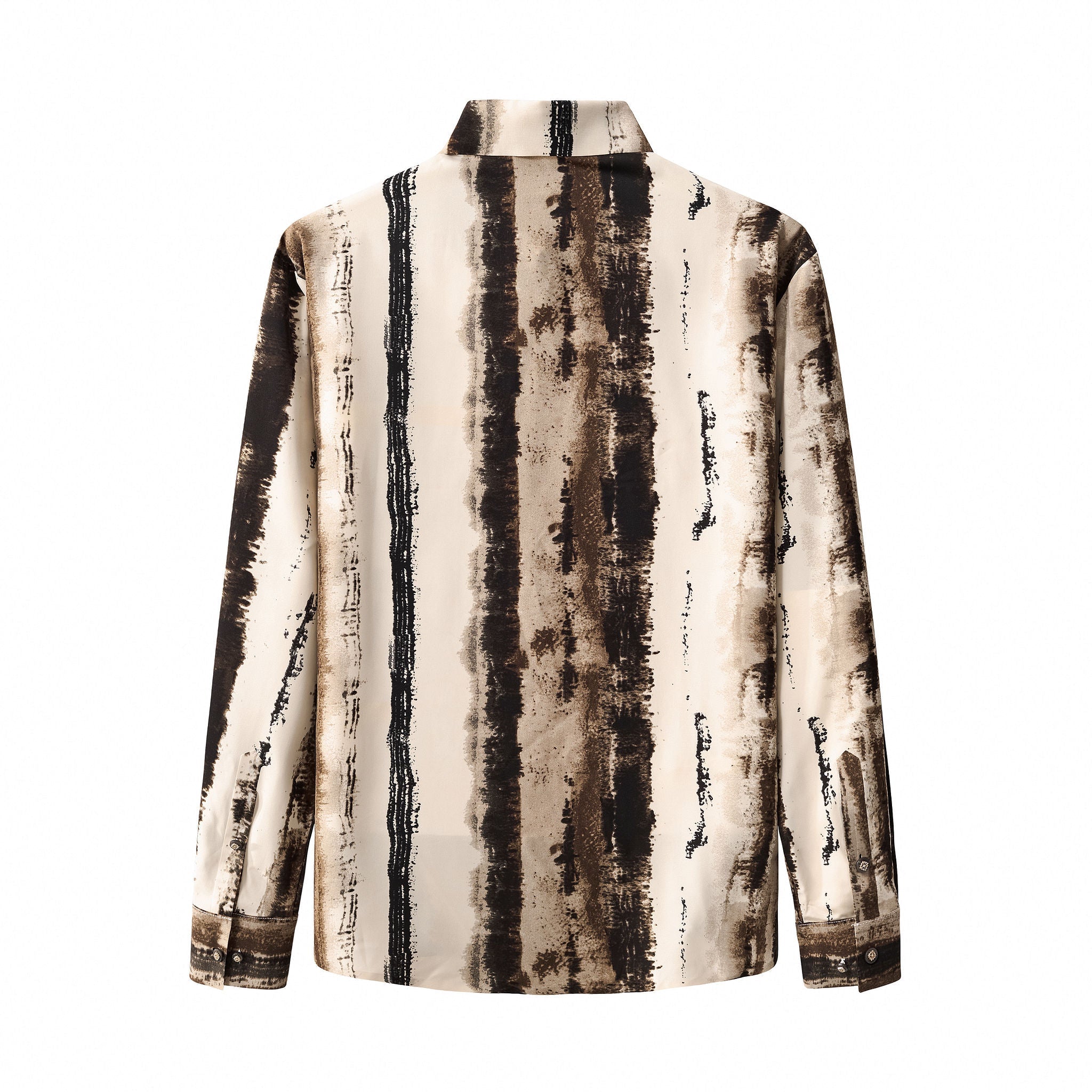 Echelon Brushstroke Stitchless LS Shirt CREAM