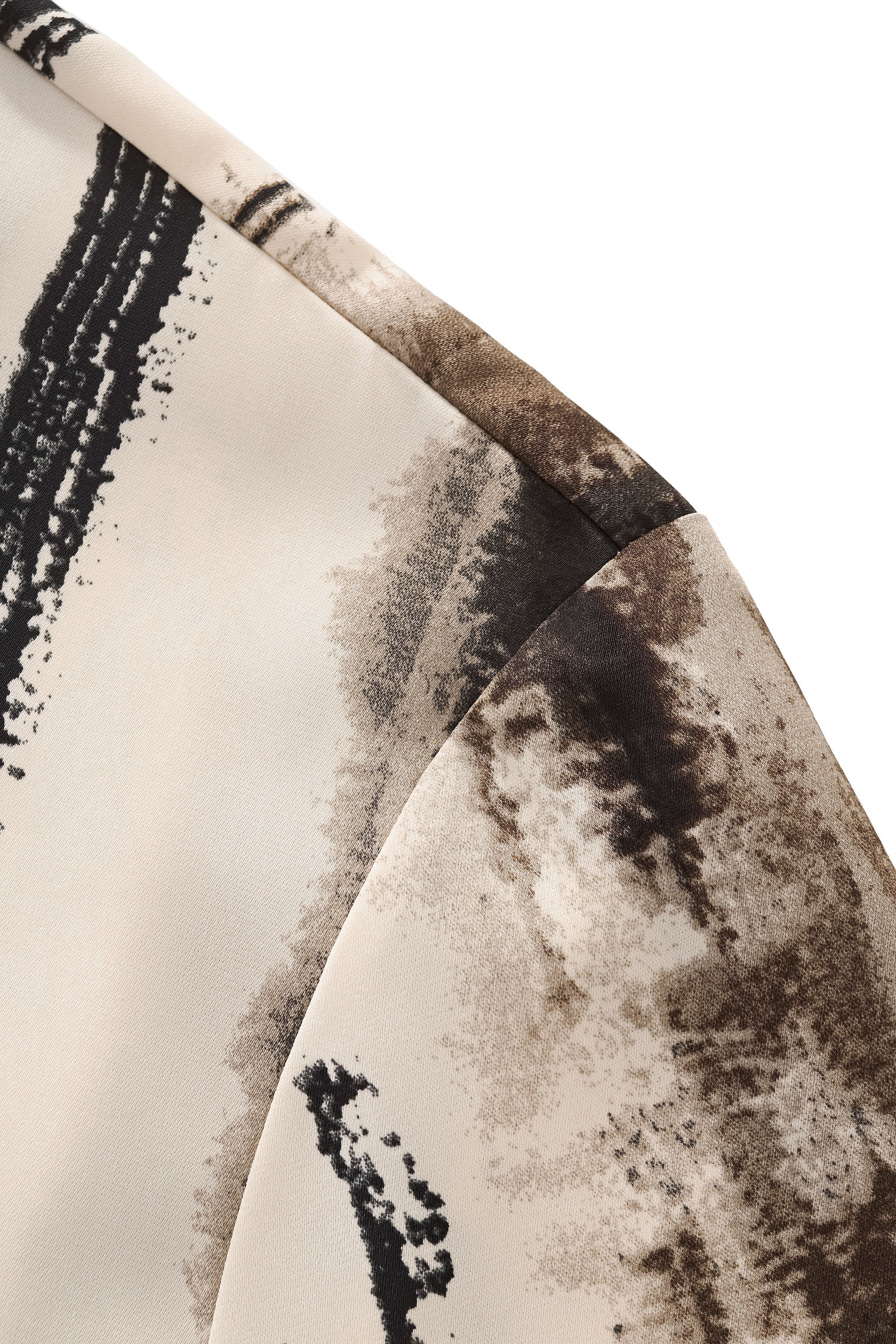 Echelon Brushstroke Stitchless LS Shirt CREAM