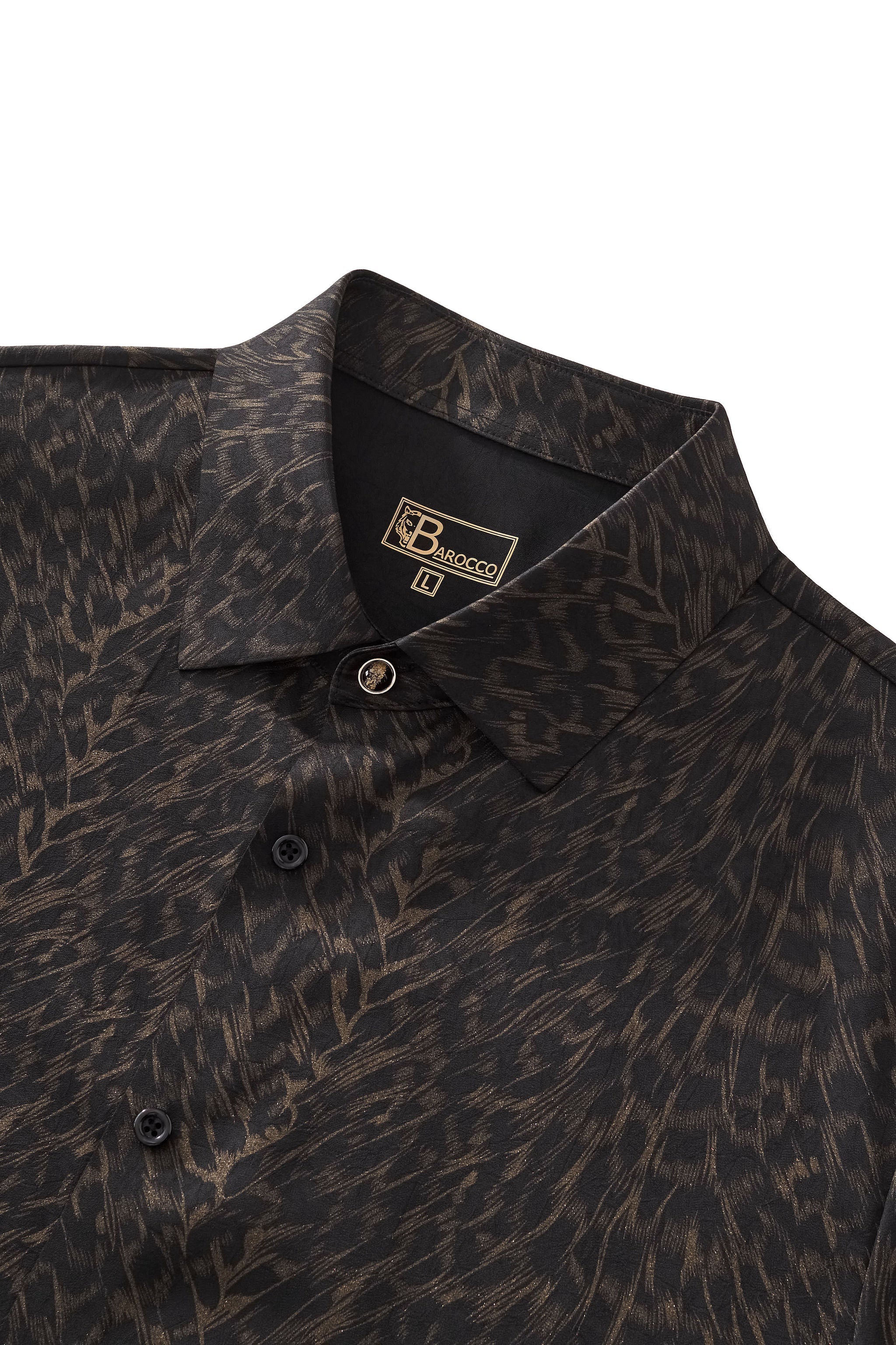 Noir Cheetah Stitchless LS Shirt BLACK