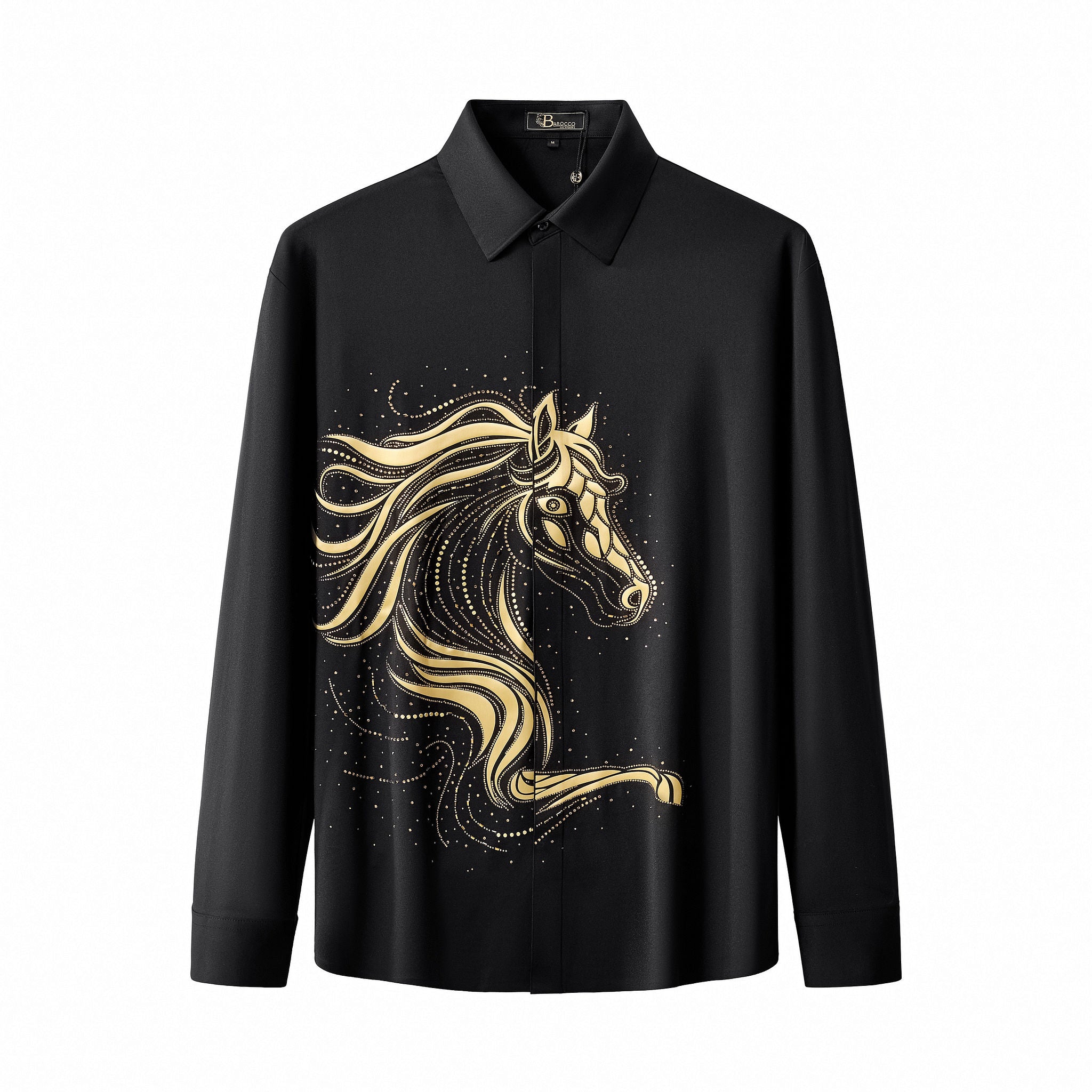 Stallion Embellished LS Shirt BLACK/GOLD