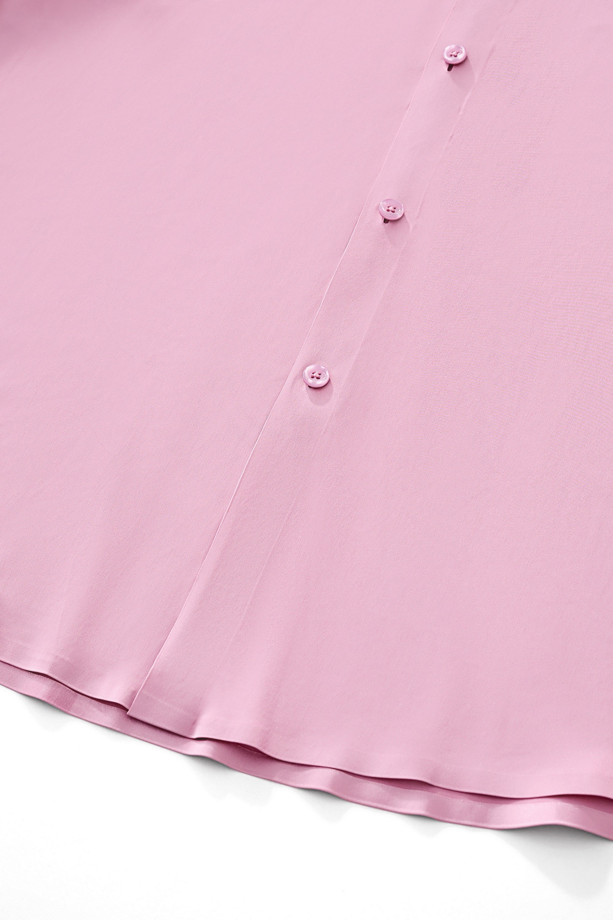 SIGNITURE SATIN STITCHLESS LS Shirt DUSTY PINK