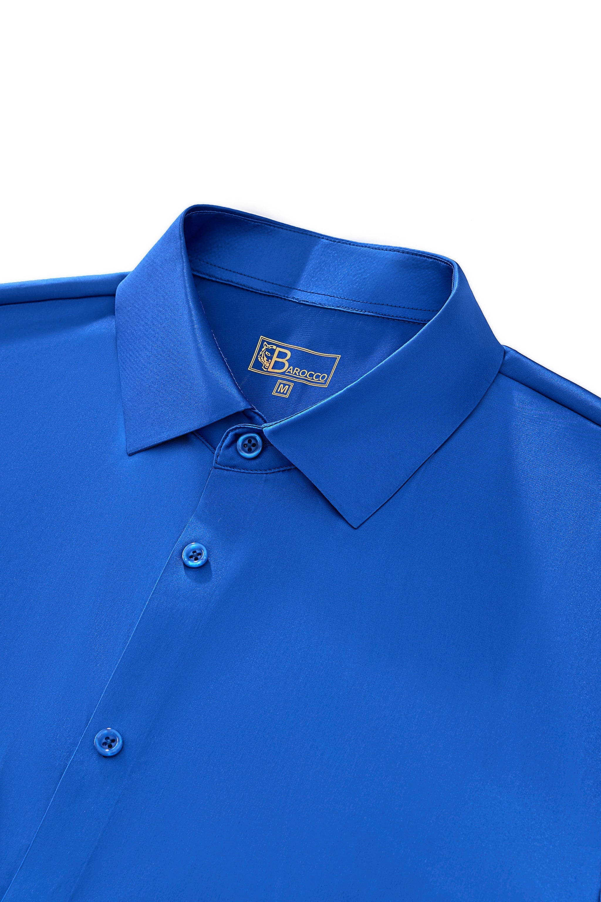 SIGNITURE SATIN STITCHLESS LS Shirt FRENCH BLUE