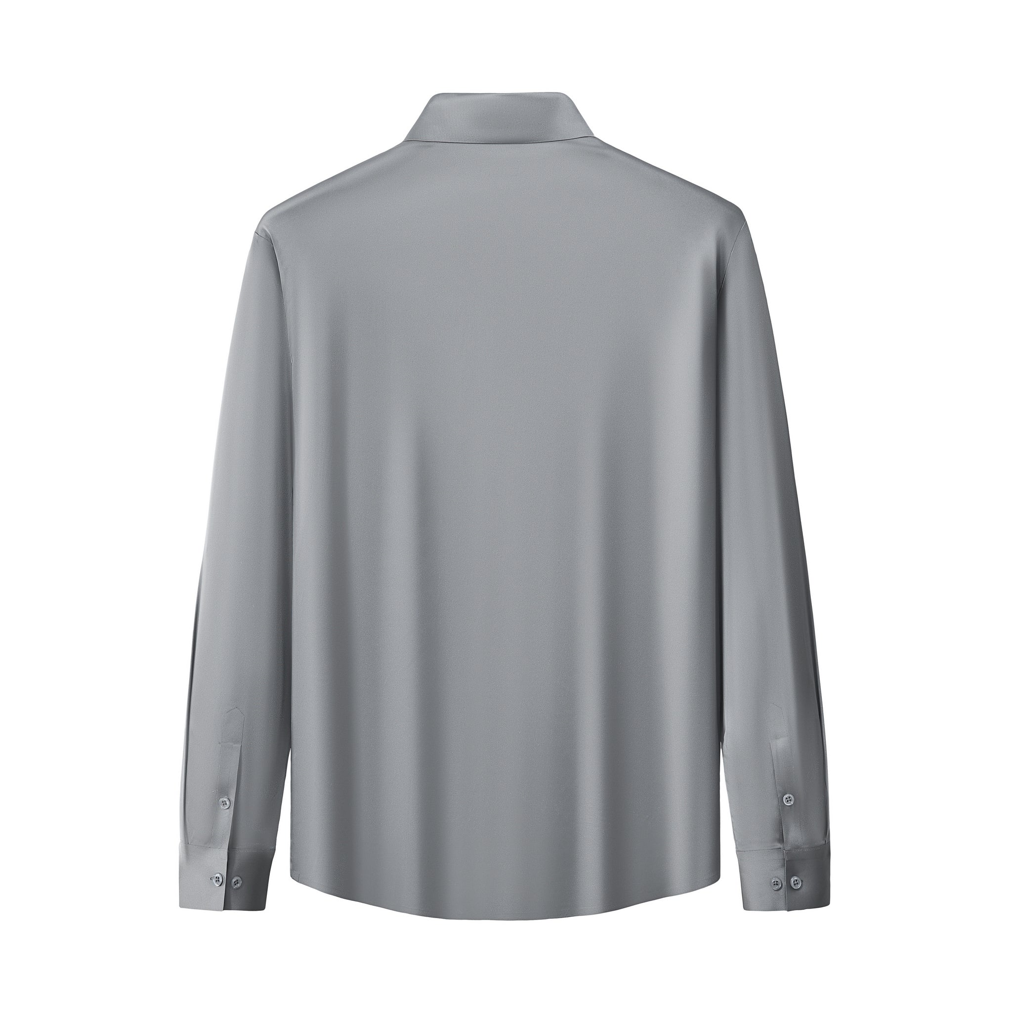 SIGNITURE SATIN STITCHLESS LS Shirt GREY