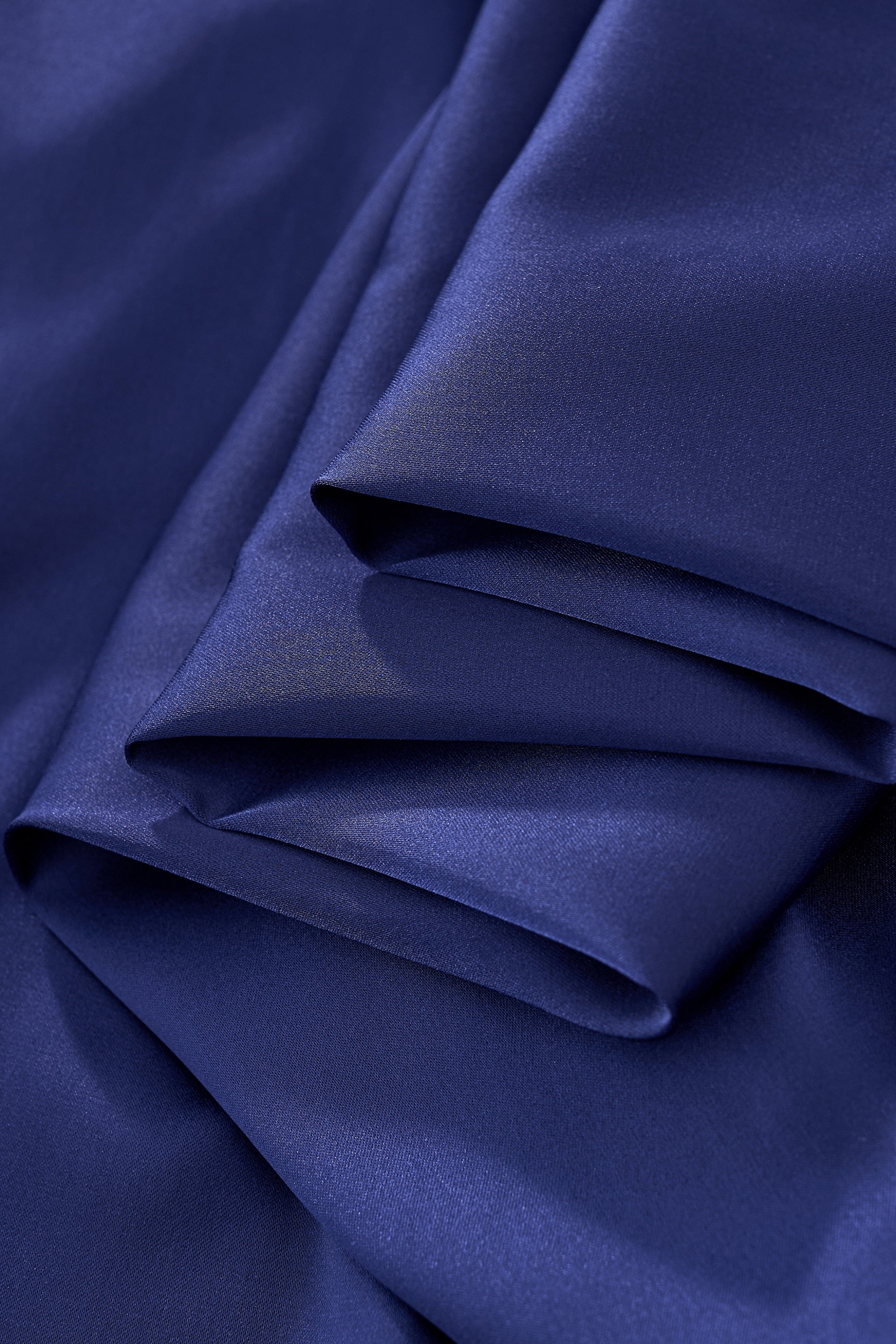 SIGNITURE SATIN STITCHLESS LS Shirt NAVY