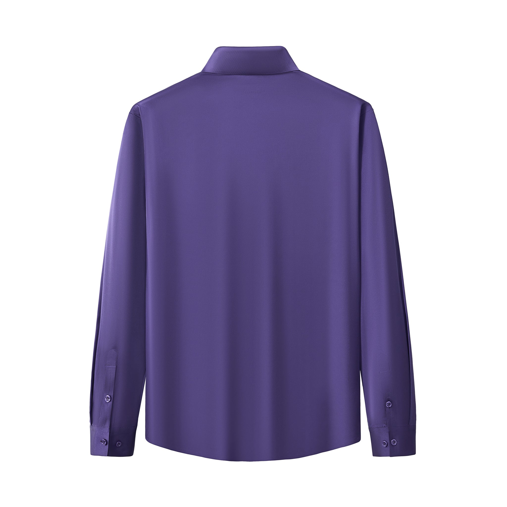 SIGNITURE SATIN STITCHLESS LS Shirt PURPLE