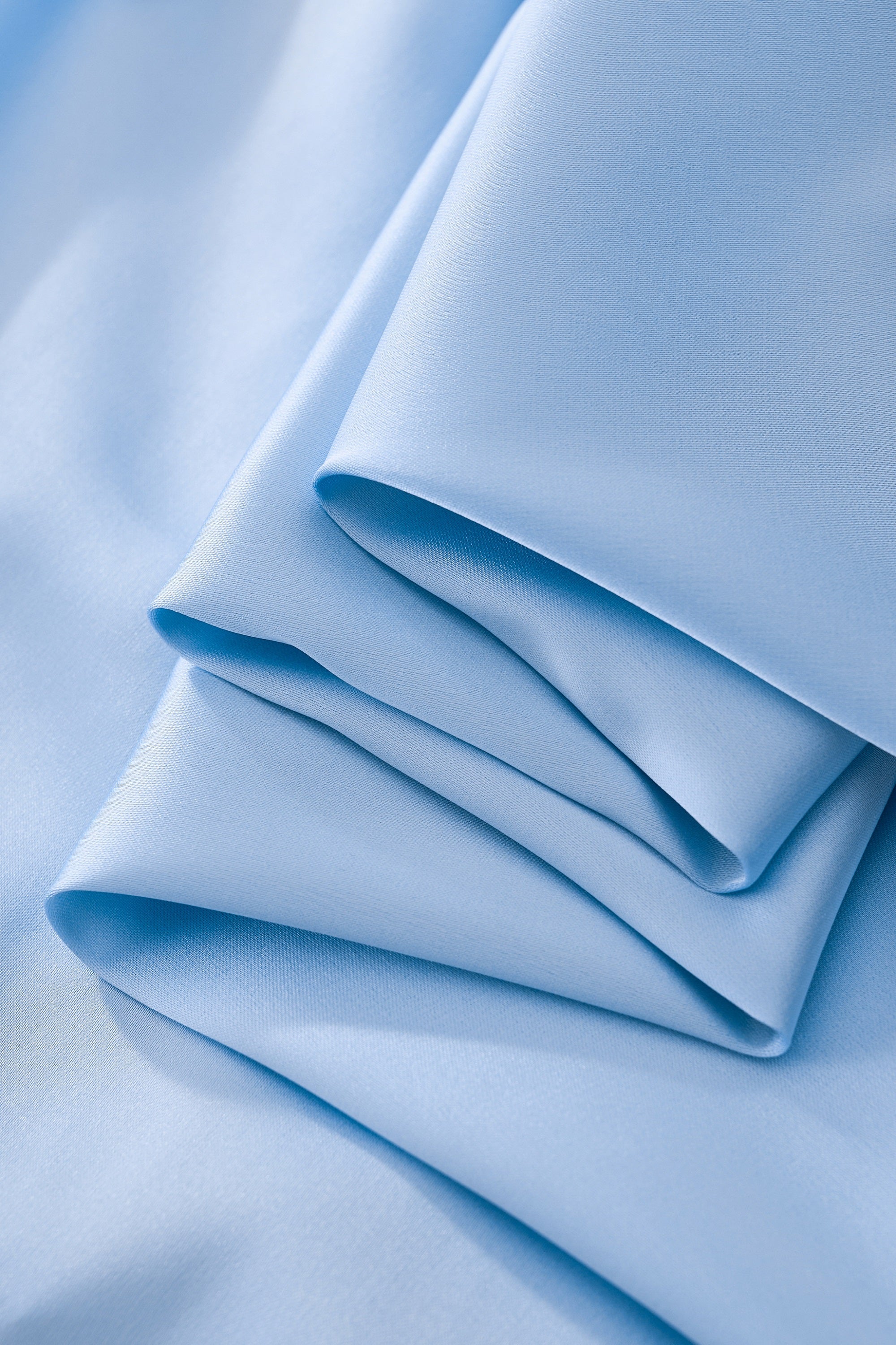 SIGNITURE SATIN STITCHLESS LS Shirt SKY BLUE