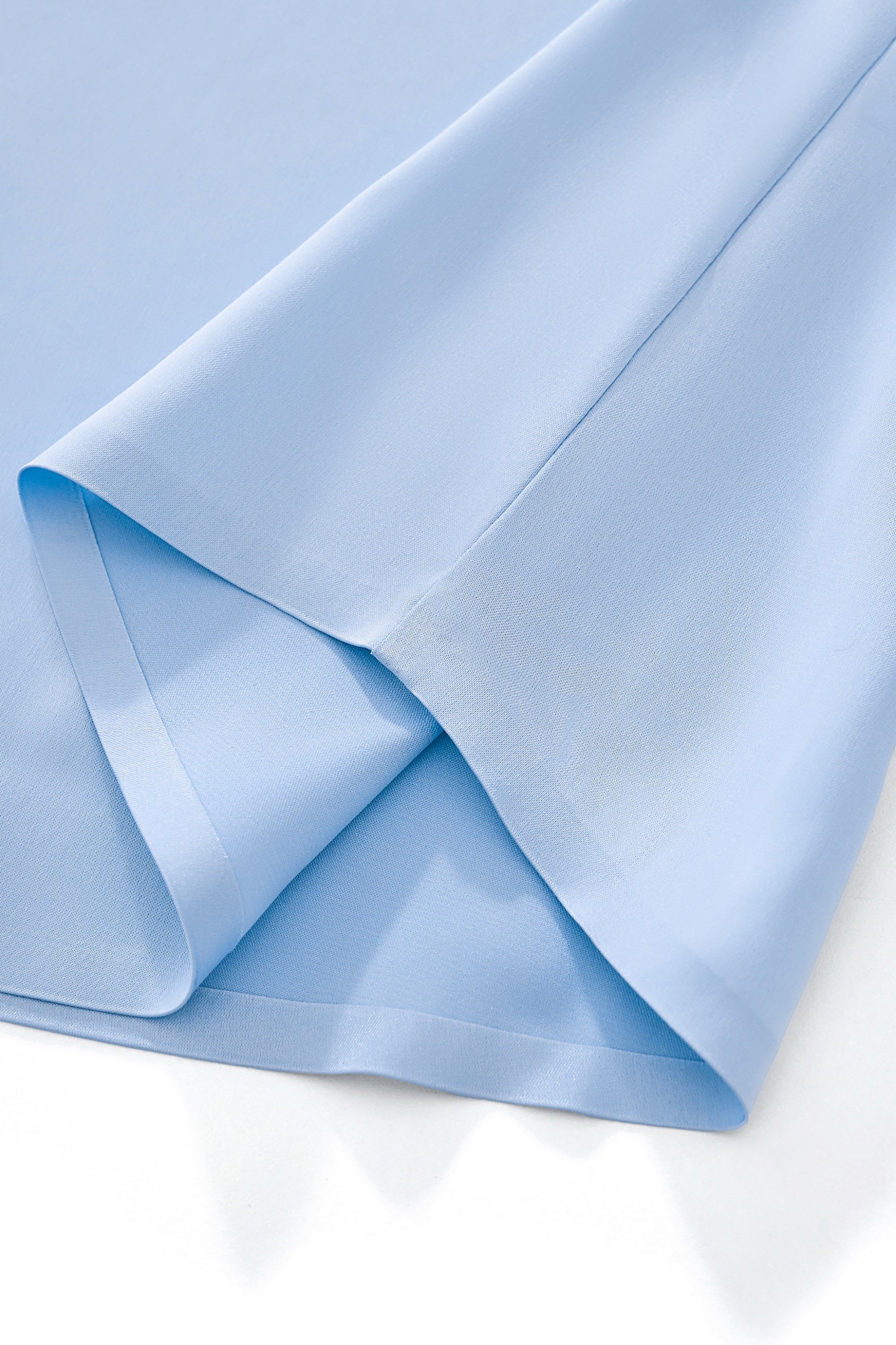 SIGNITURE SATIN STITCHLESS LS Shirt SKY BLUE