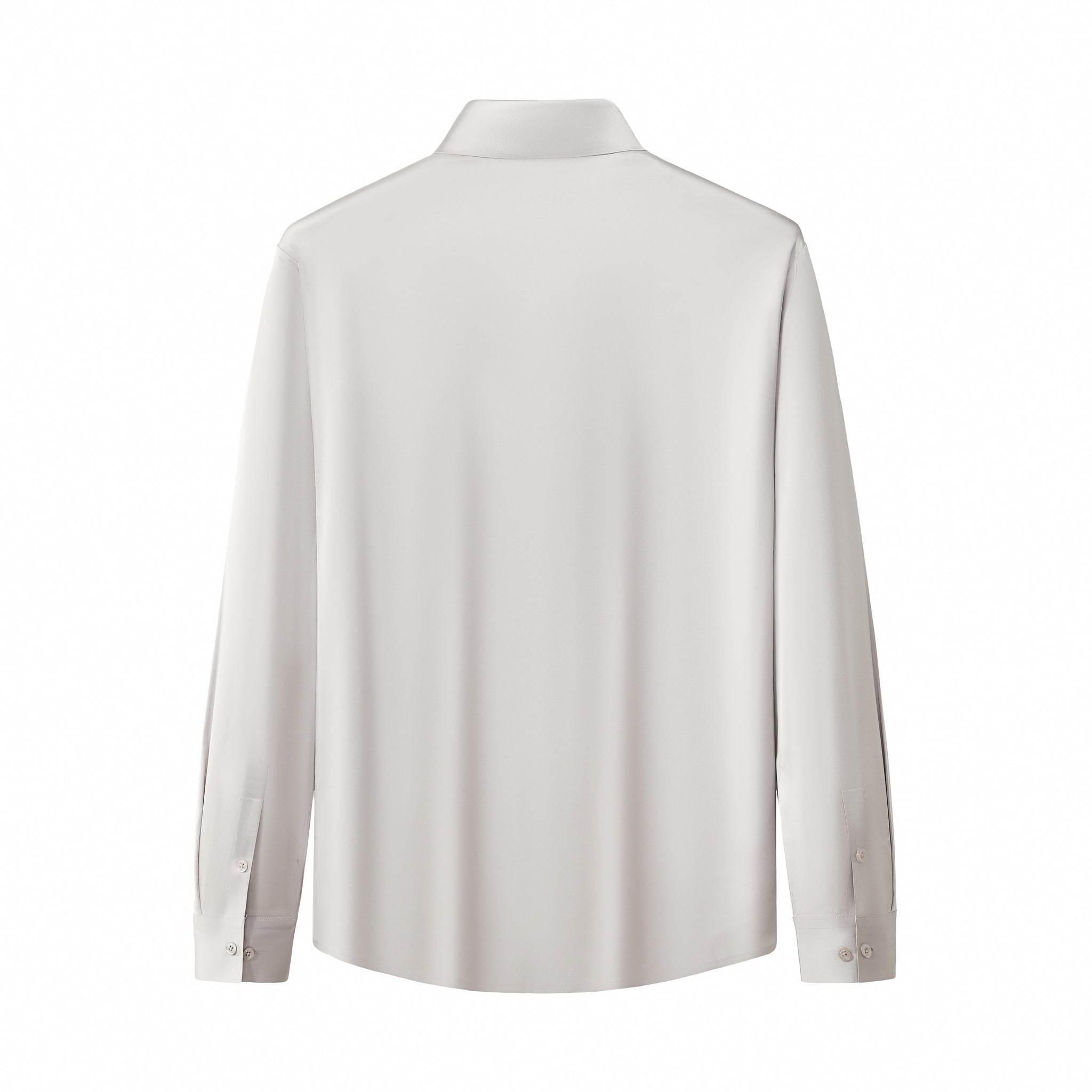 SIGNITURE SATIN STITCHLESS LS Shirt SILVER