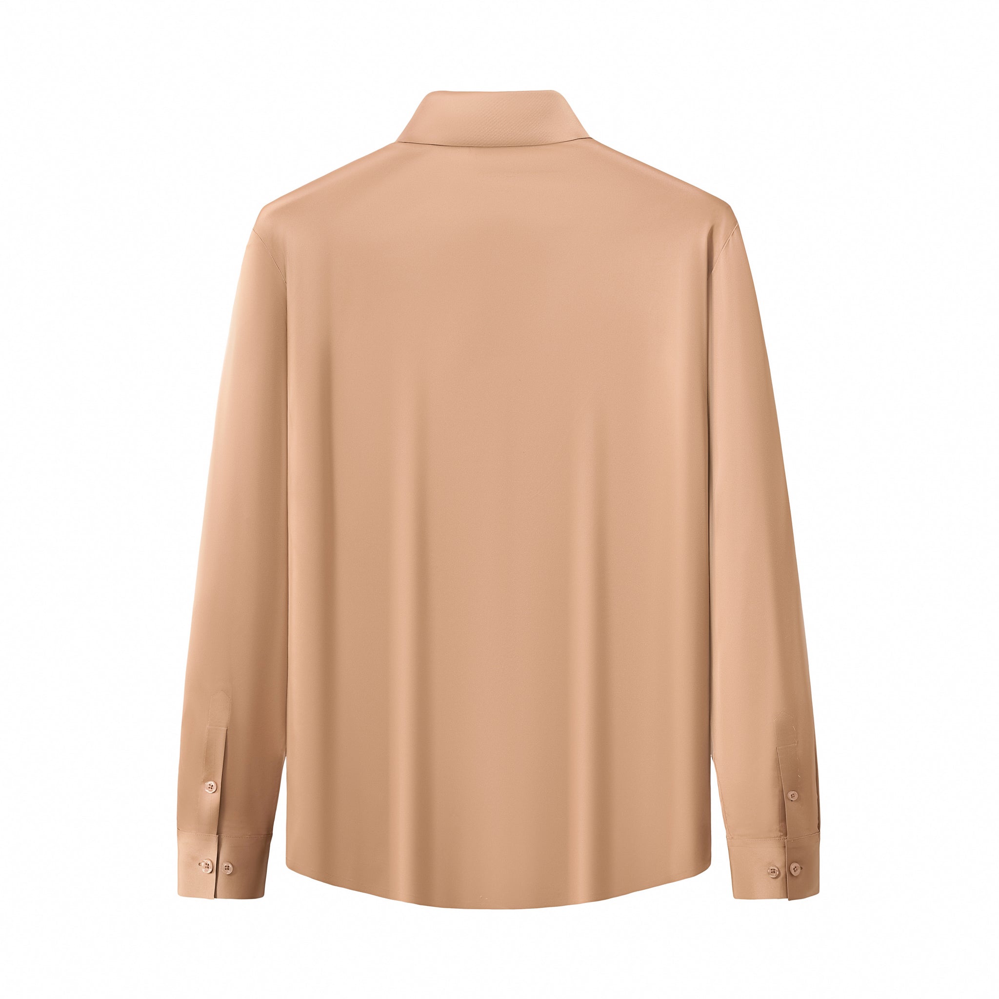 SIGNITURE SATIN STITCHLESS LS Shirt TAUPE