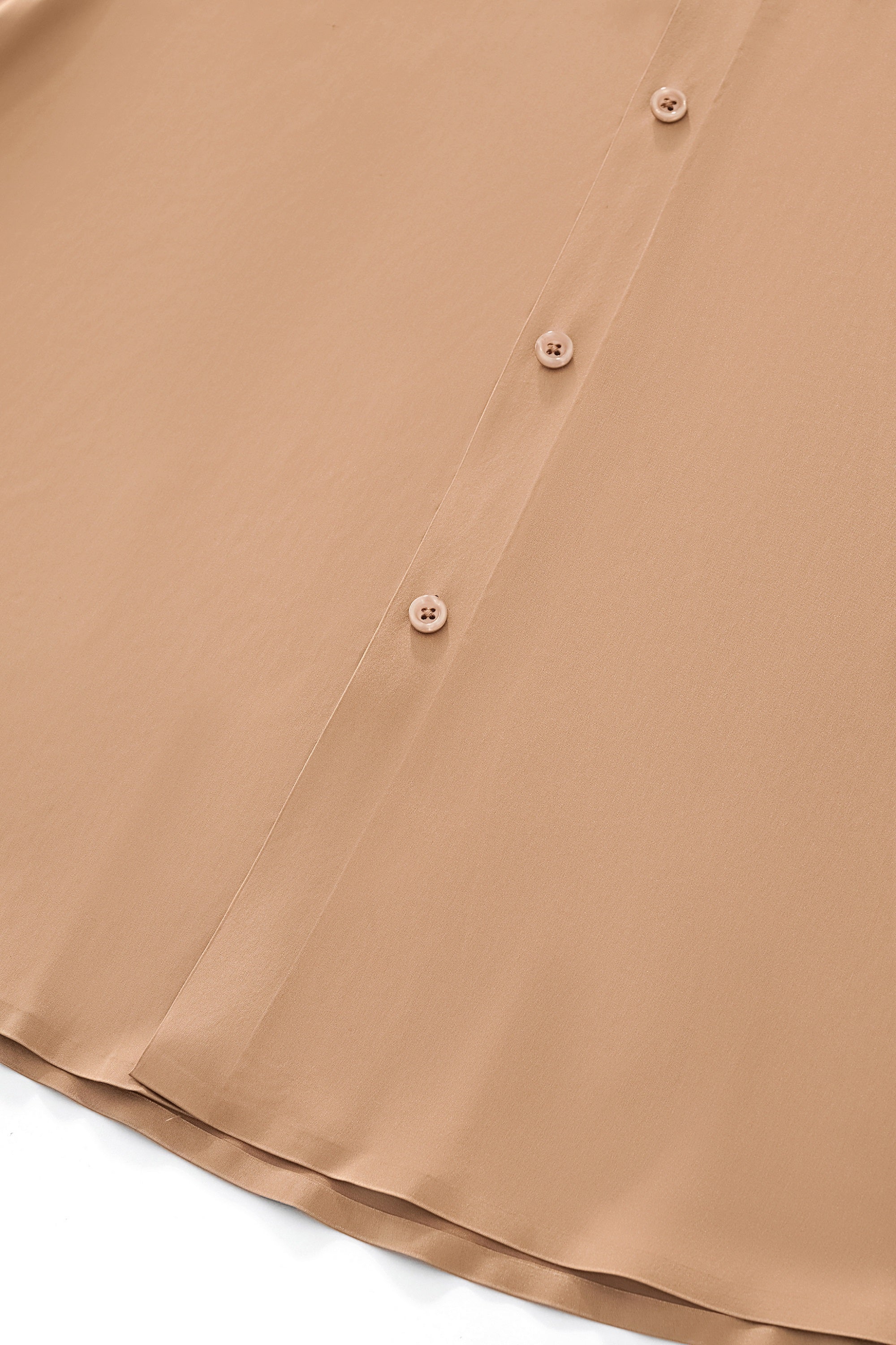 SIGNITURE SATIN STITCHLESS LS Shirt TAUPE