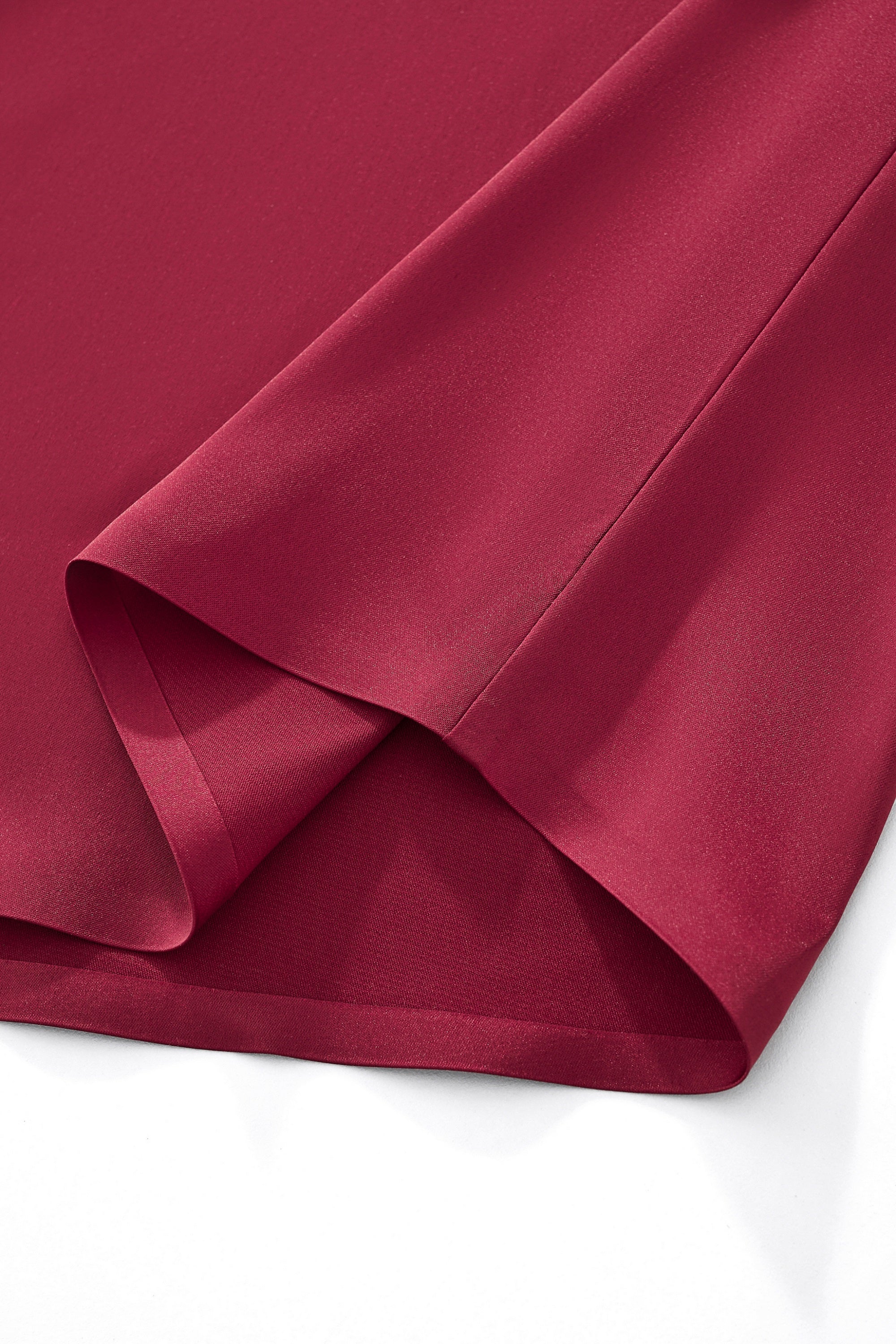 SIGNITURE SATIN STITCHLESS LS Shirt WINE