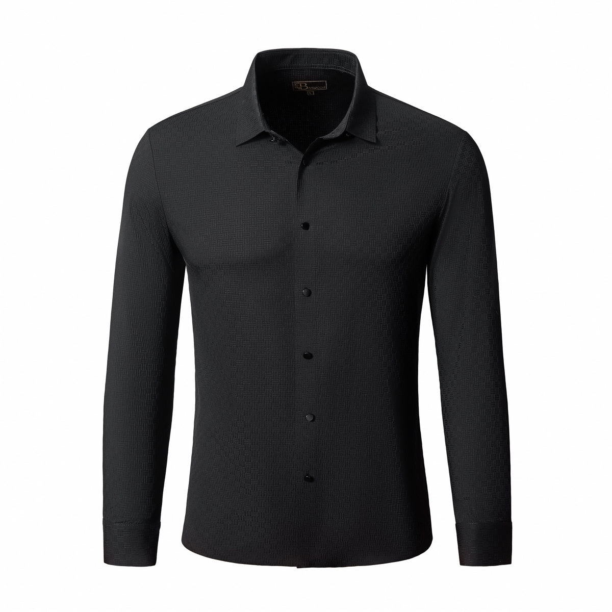 Tactile Weave Stitchless LS Shirt BLACK
