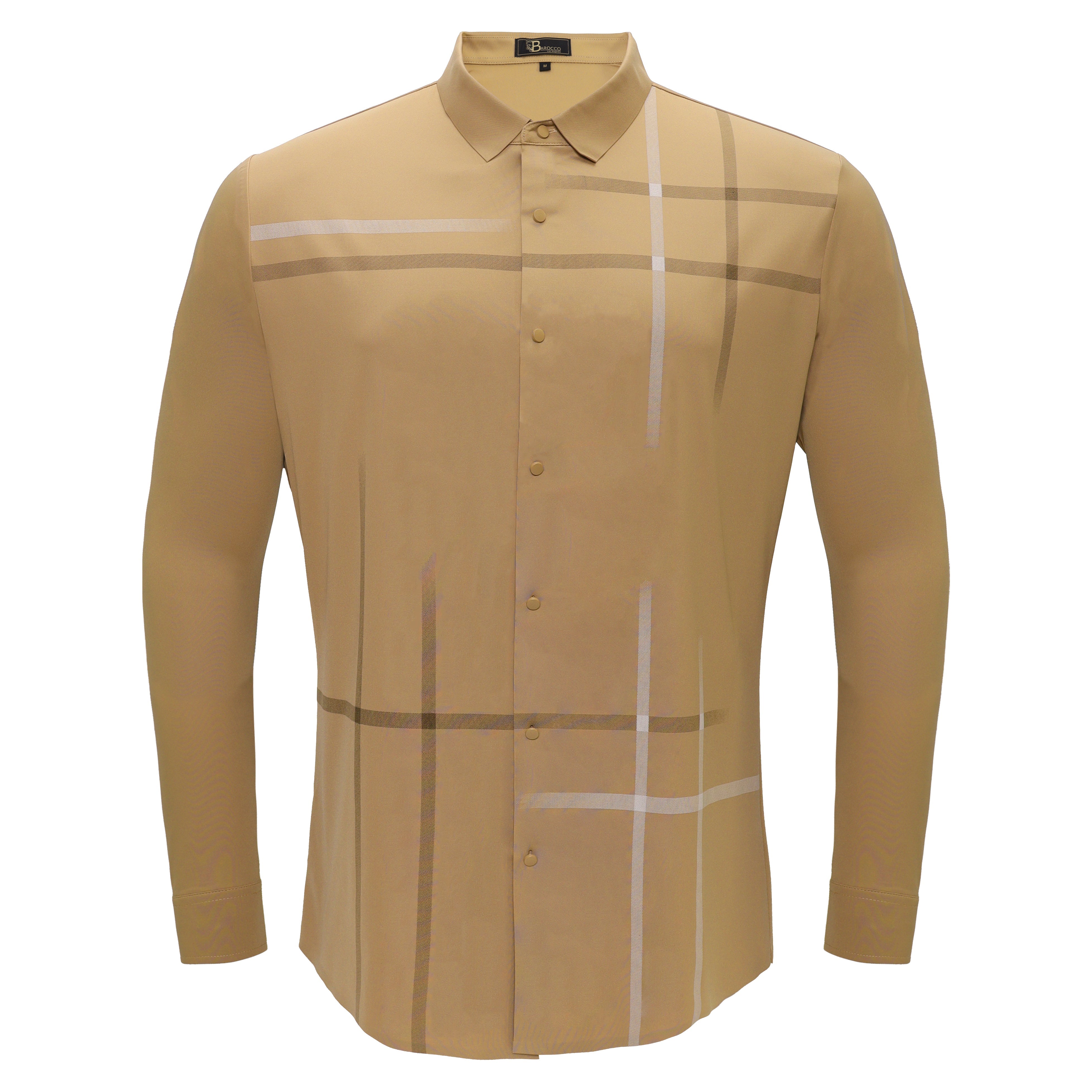 Checkmate Plaid Button-Up Shirt KHAKI
