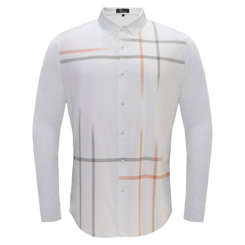 Checkmate Plaid Button-Up Shirt WHITE