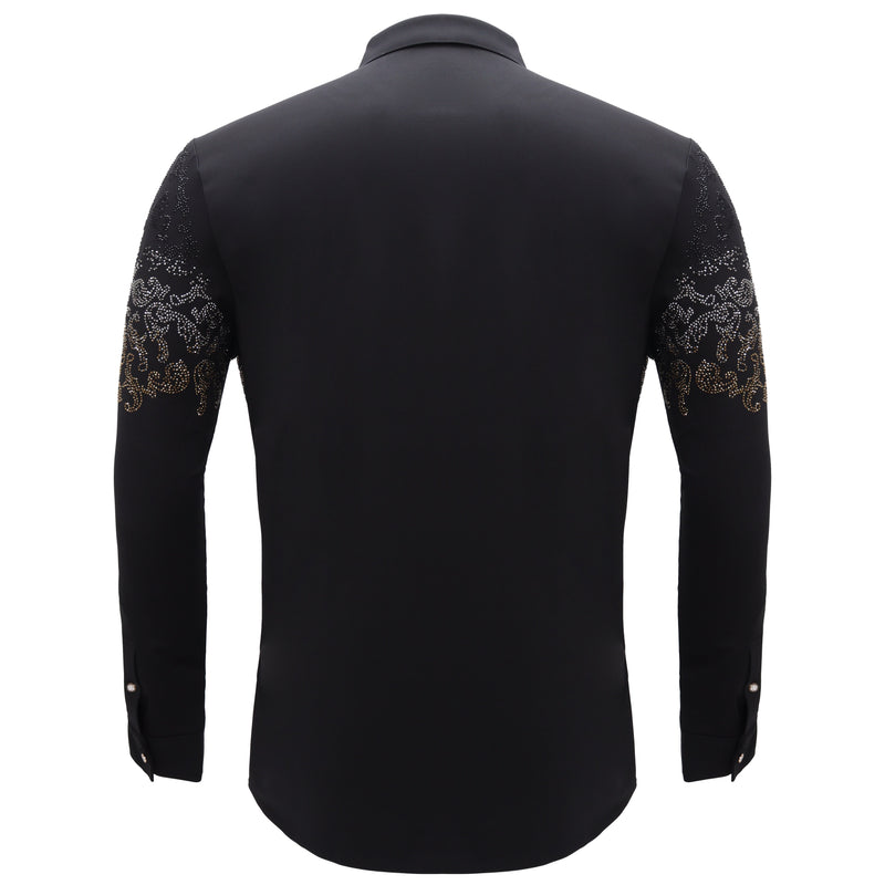Nightfall Crest Shirt BLACK/GUN GOLD