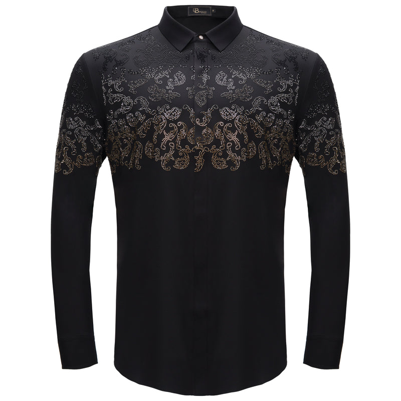 Nightfall Crest Shirt BLACK/GUN GOLD