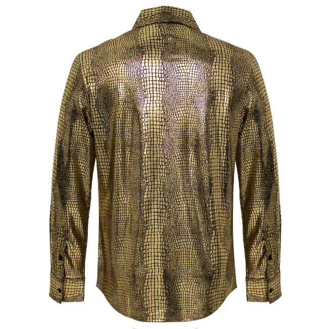 Bright Affluence Button-Up Shirt GOLD