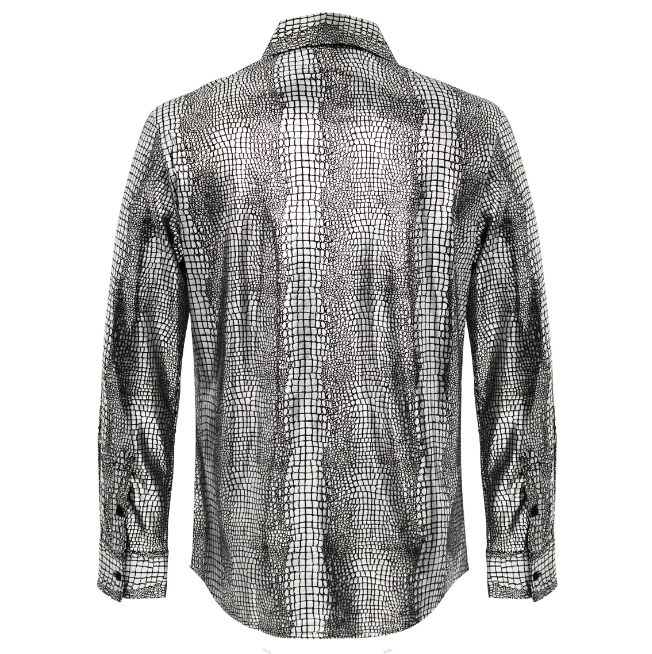 Bright Affluence Button-Up Shirt SILVER