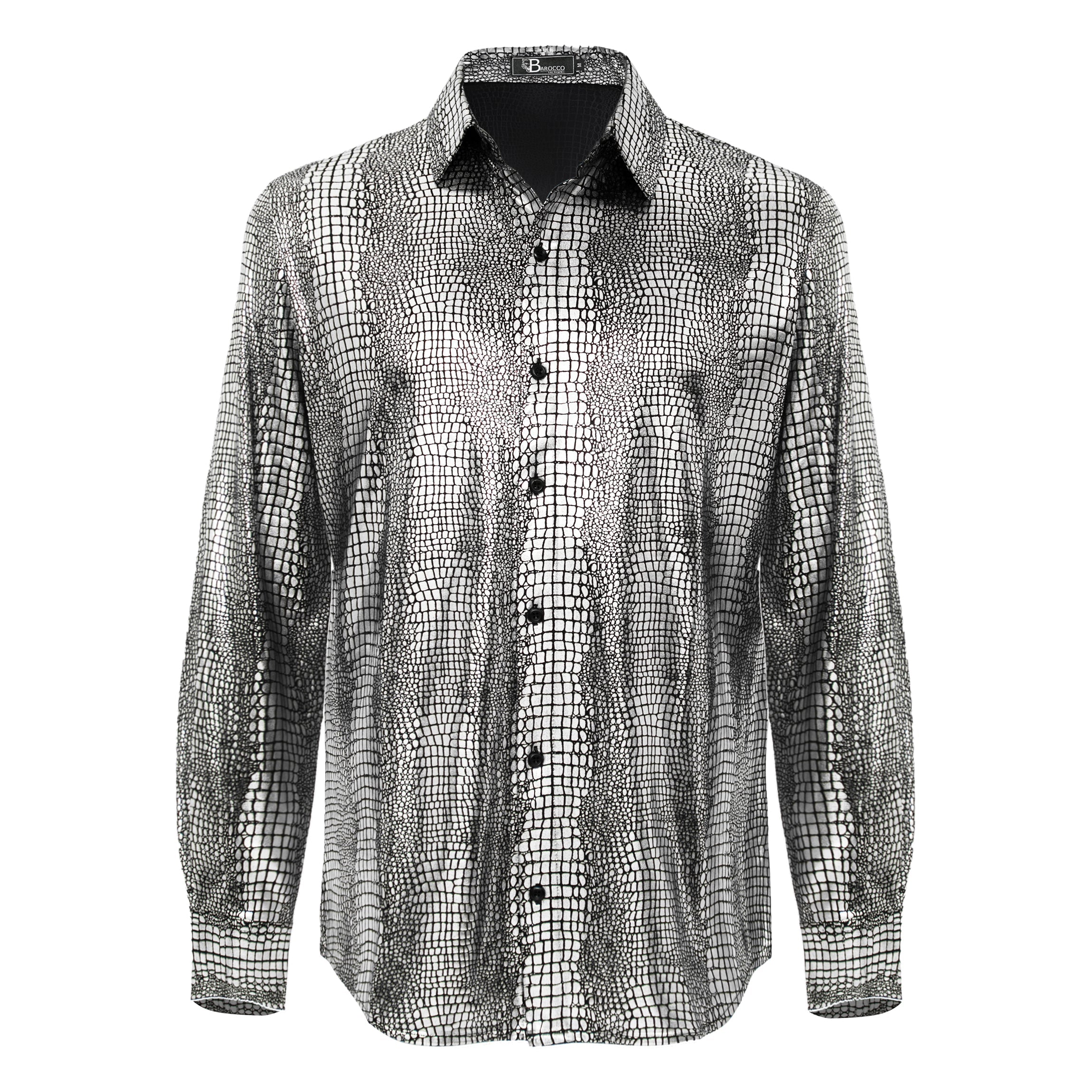 Bright Affluence Button-Up Shirt SILVER