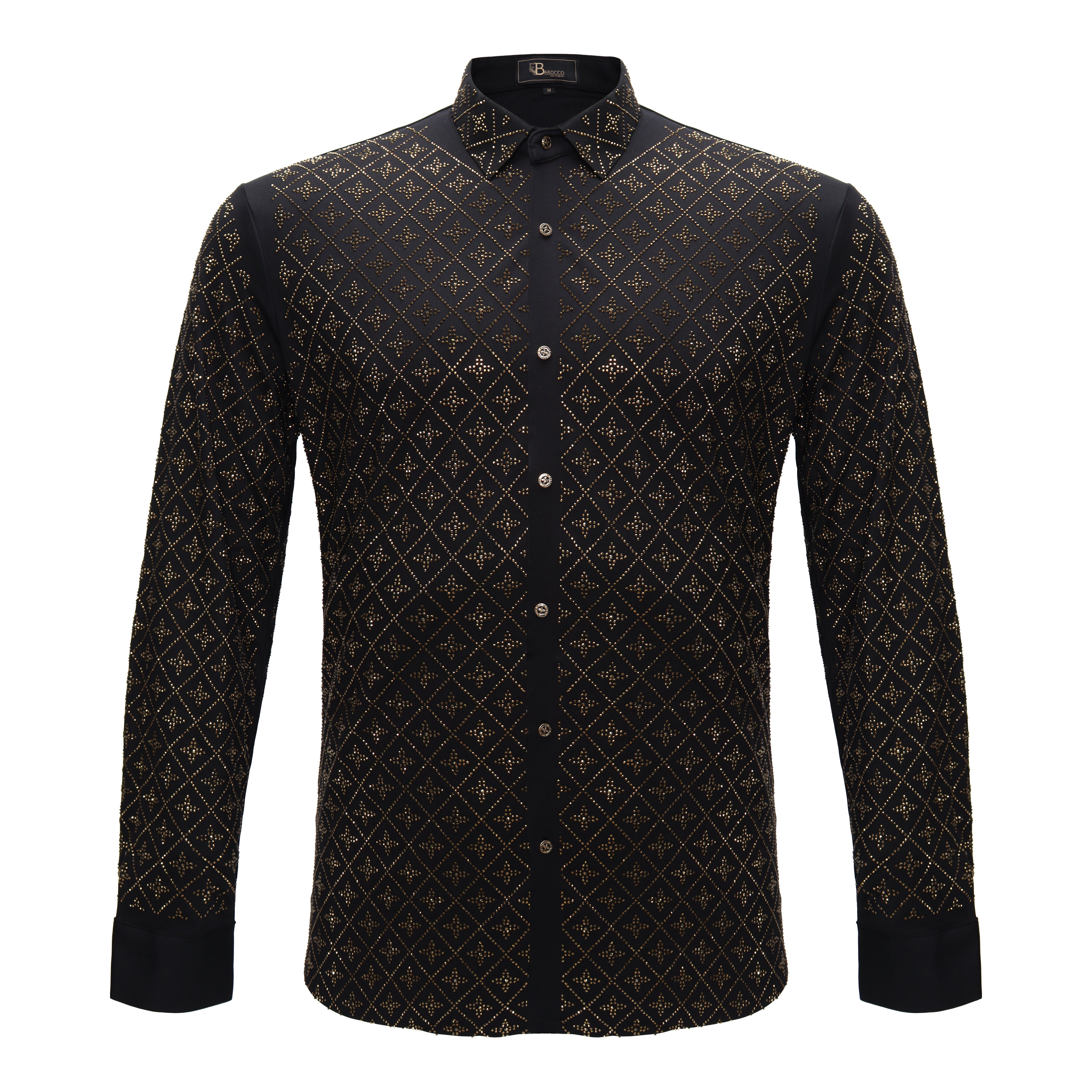 Sharp Armor Button-Up Shirt BLACK/GOLD