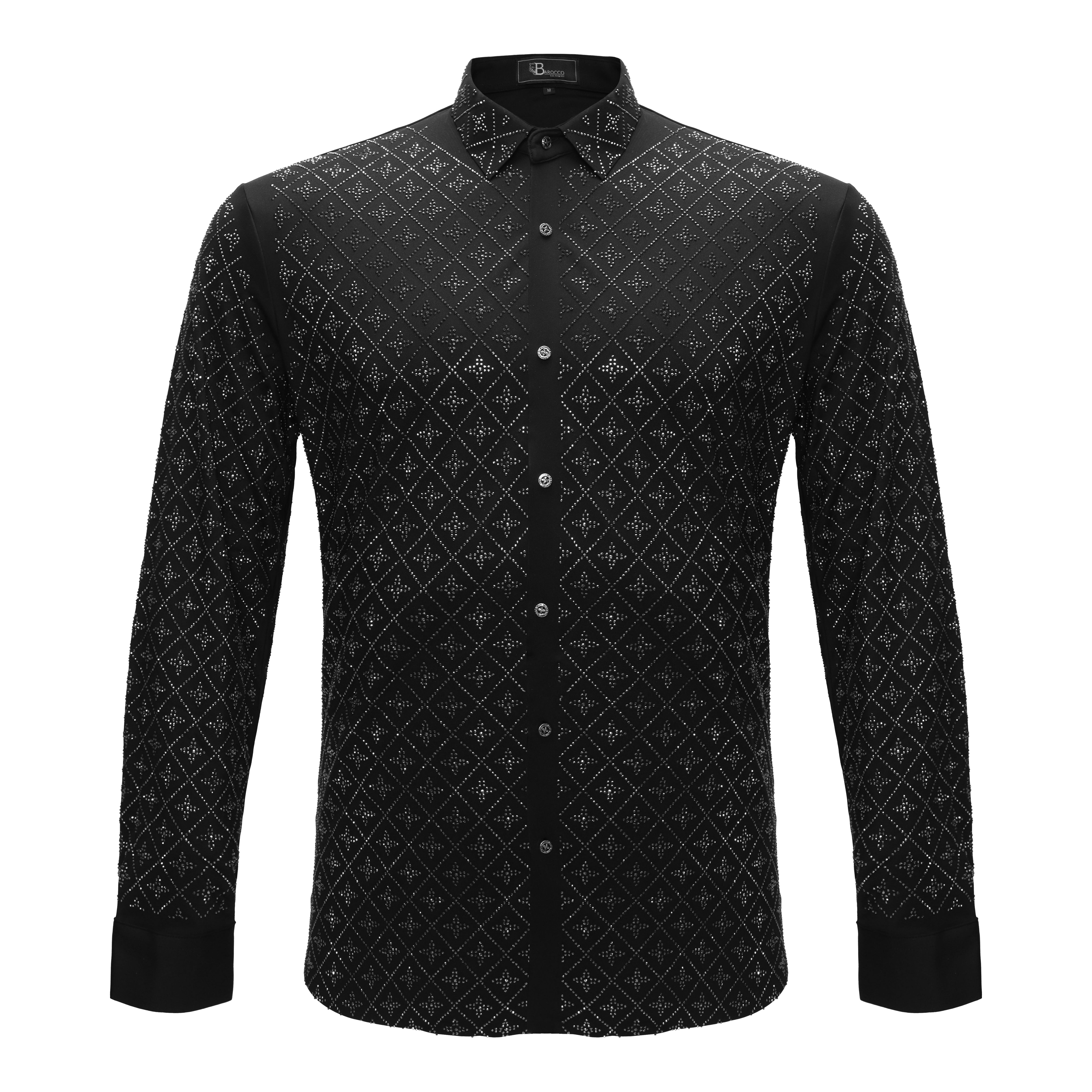 Sharp Armor Button-Up Shirt BLACK/SILVER