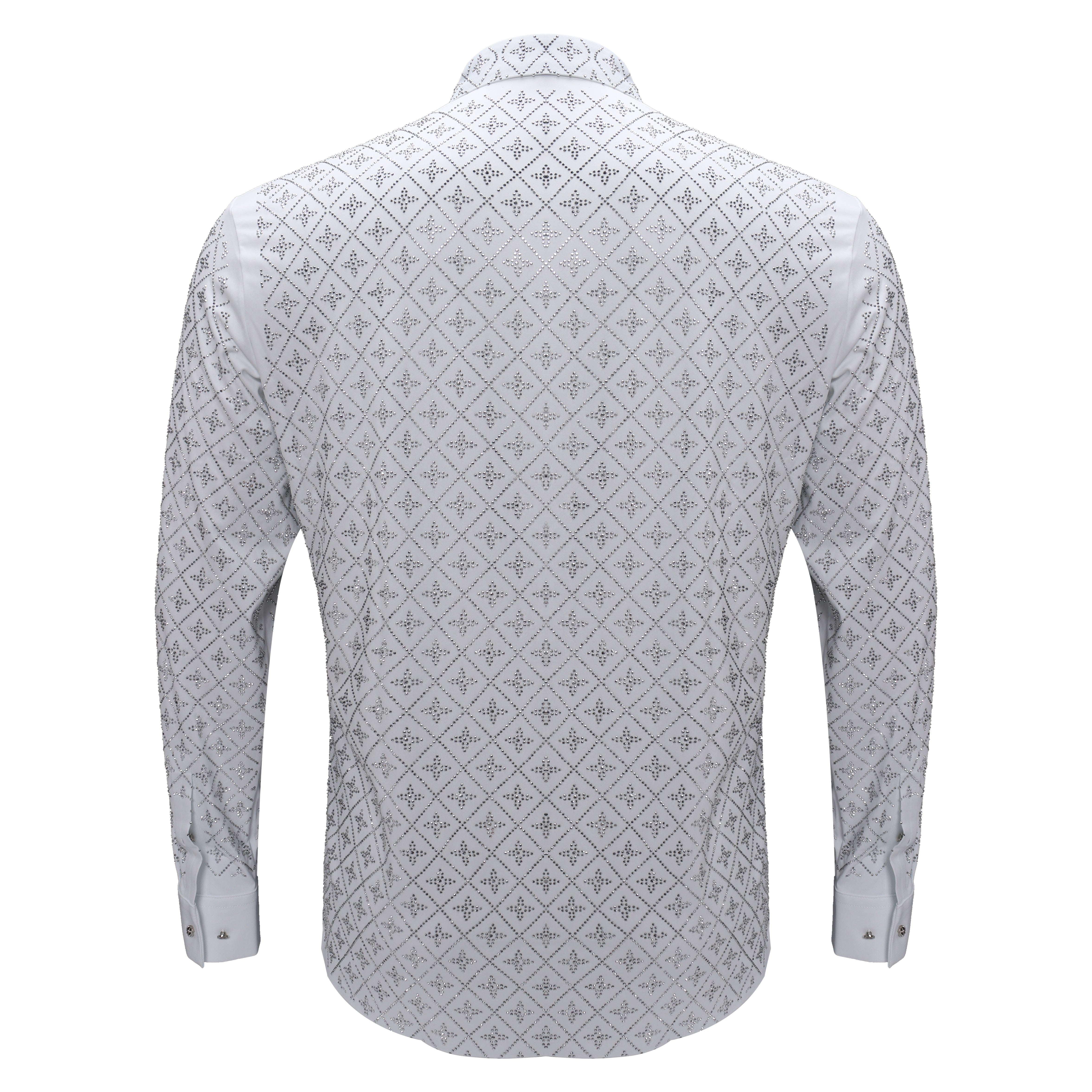 Sharp Armor Button-Up Shirt WHITE/SILVER