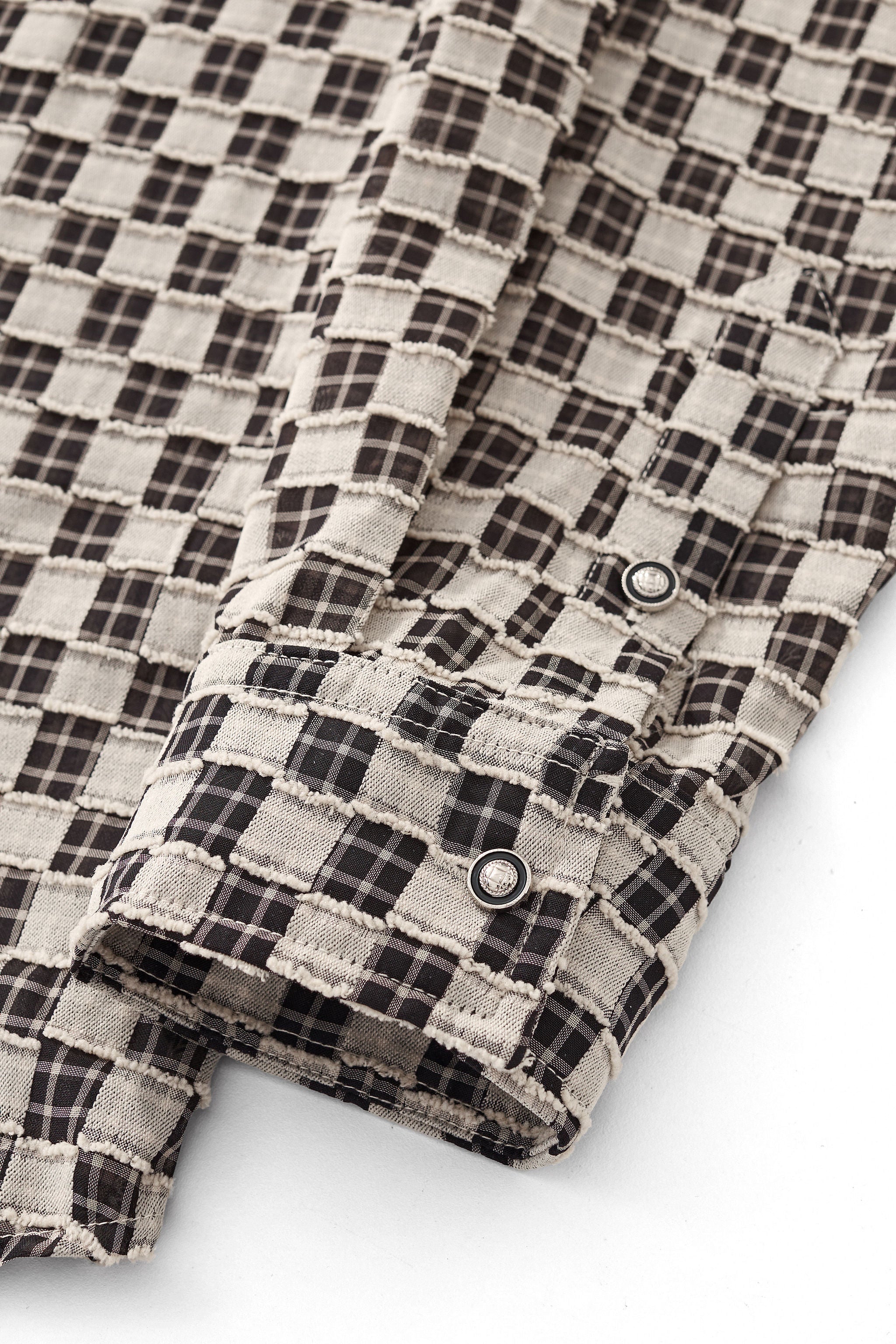 Textured Grid Shirt GREY
