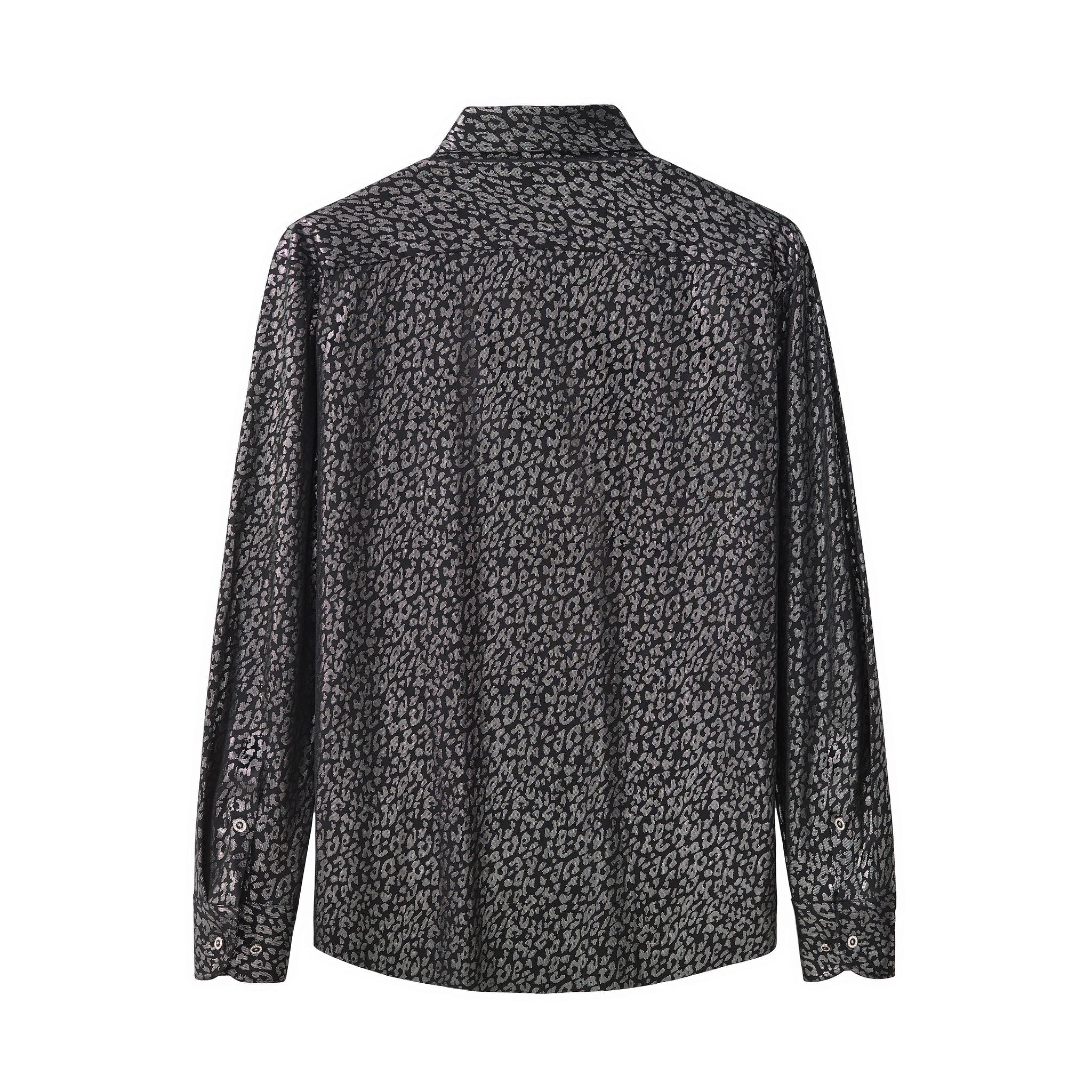 Tonal Leopard Shirt BLACK