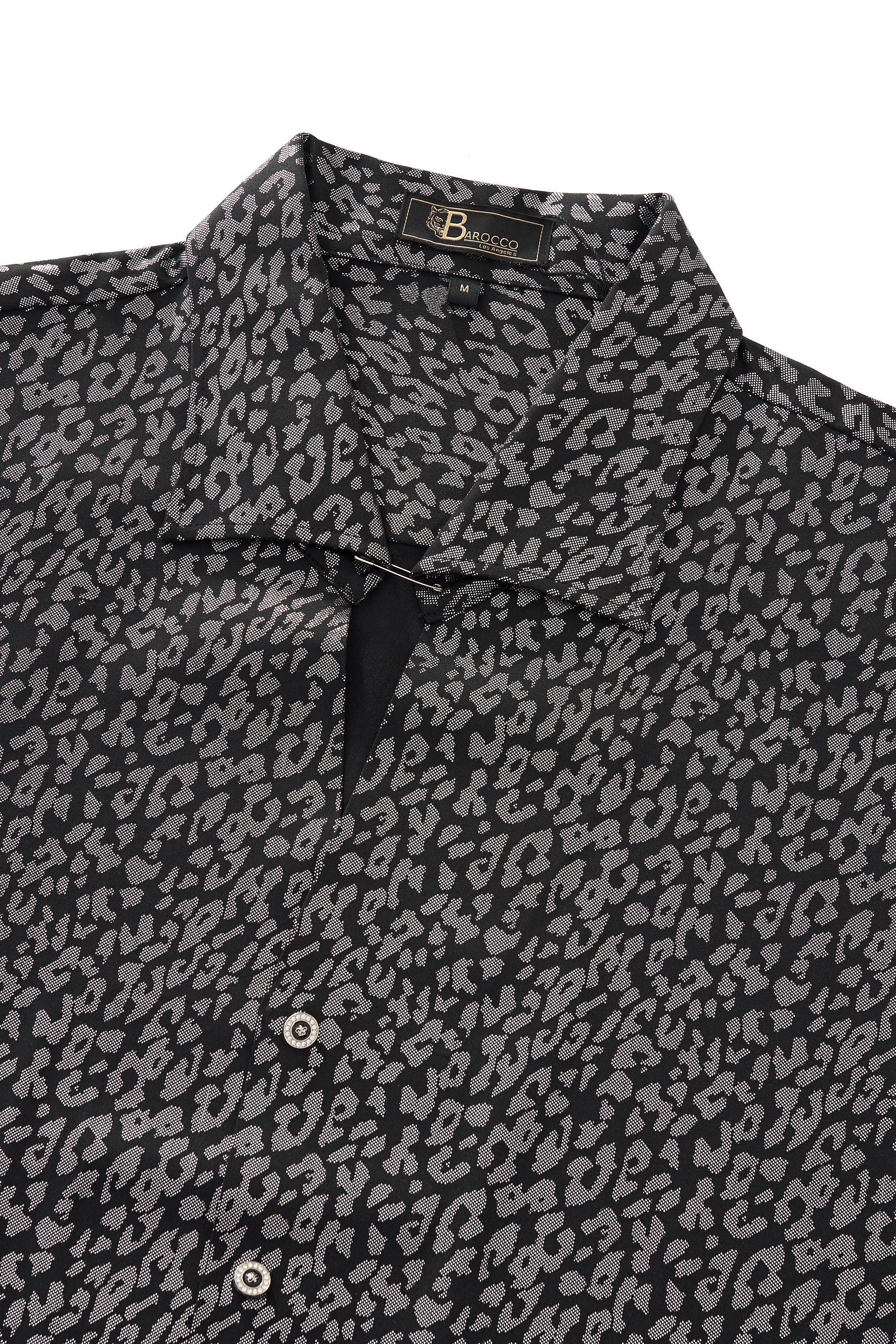 Tonal Leopard Shirt BLACK