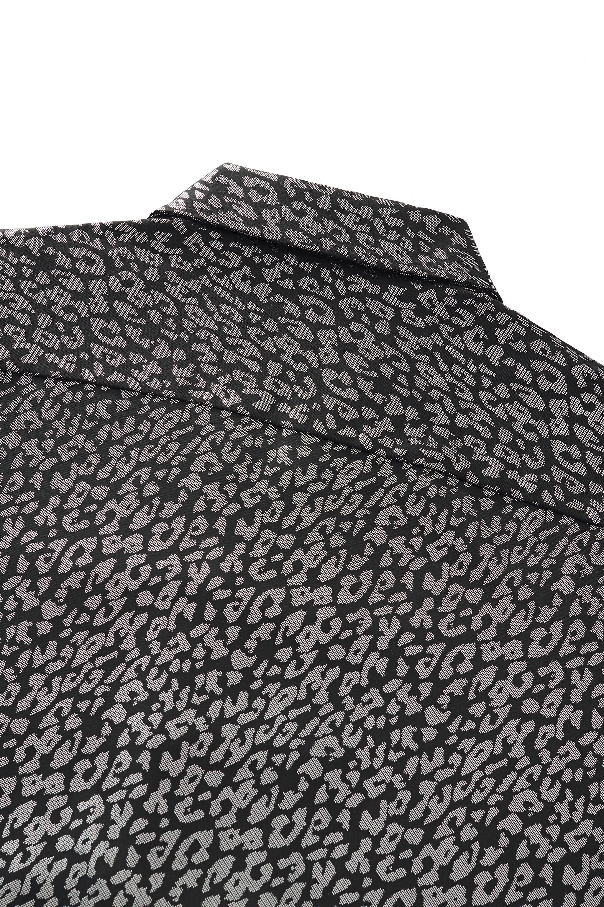 Tonal Leopard Shirt BLACK