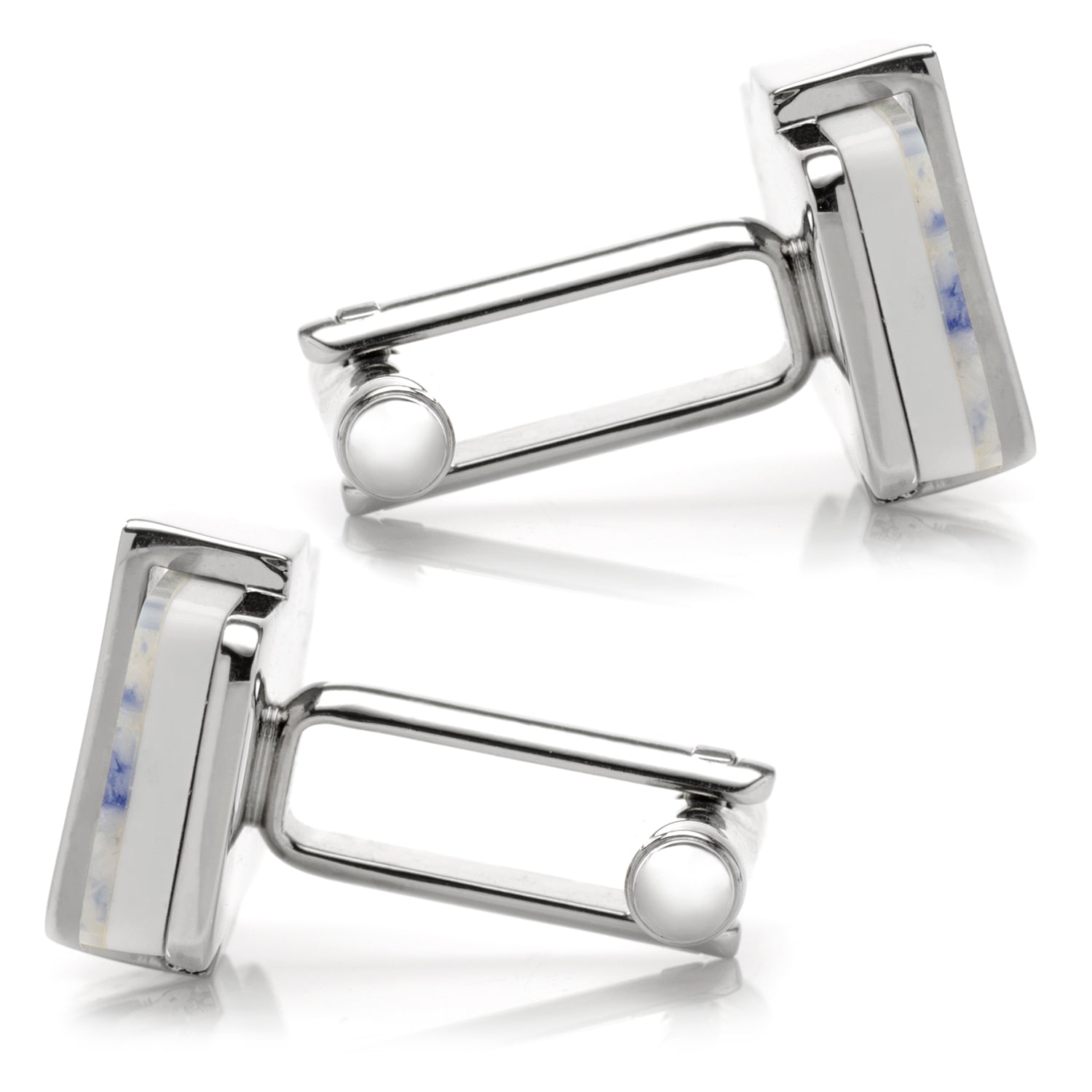 Checkered Cut Mother of Pearl Cufflinks
