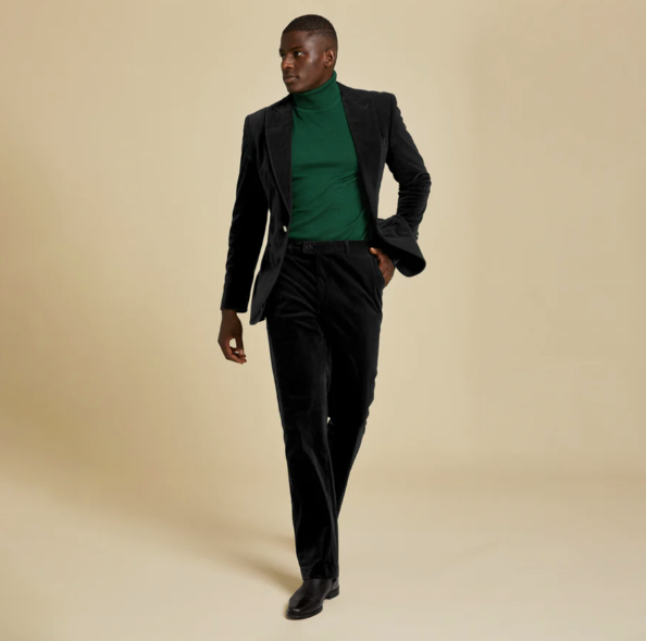 Inserch BL-007 Velvet Blazer Black