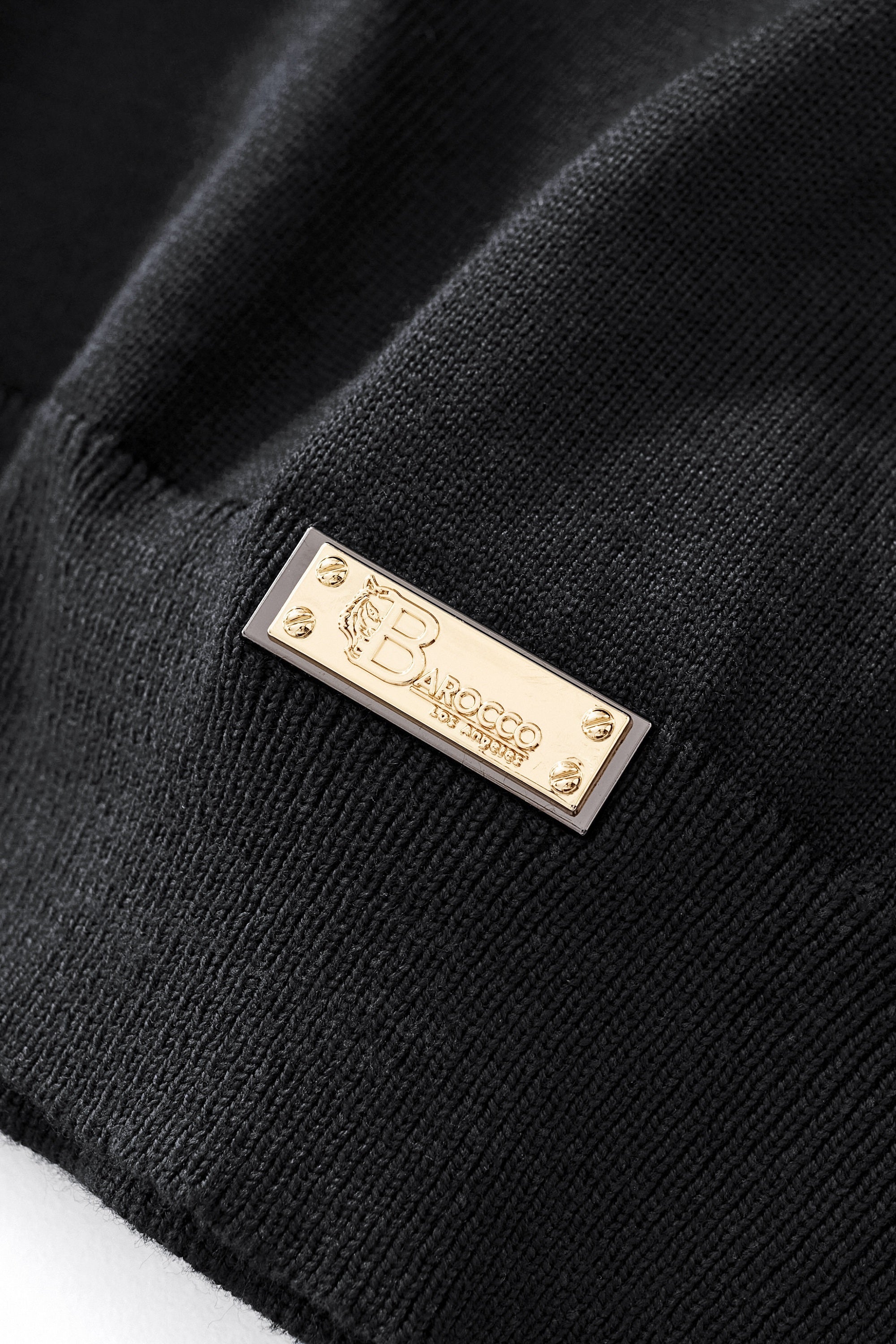 Axis Contrast Stitch Knit LS BLACK