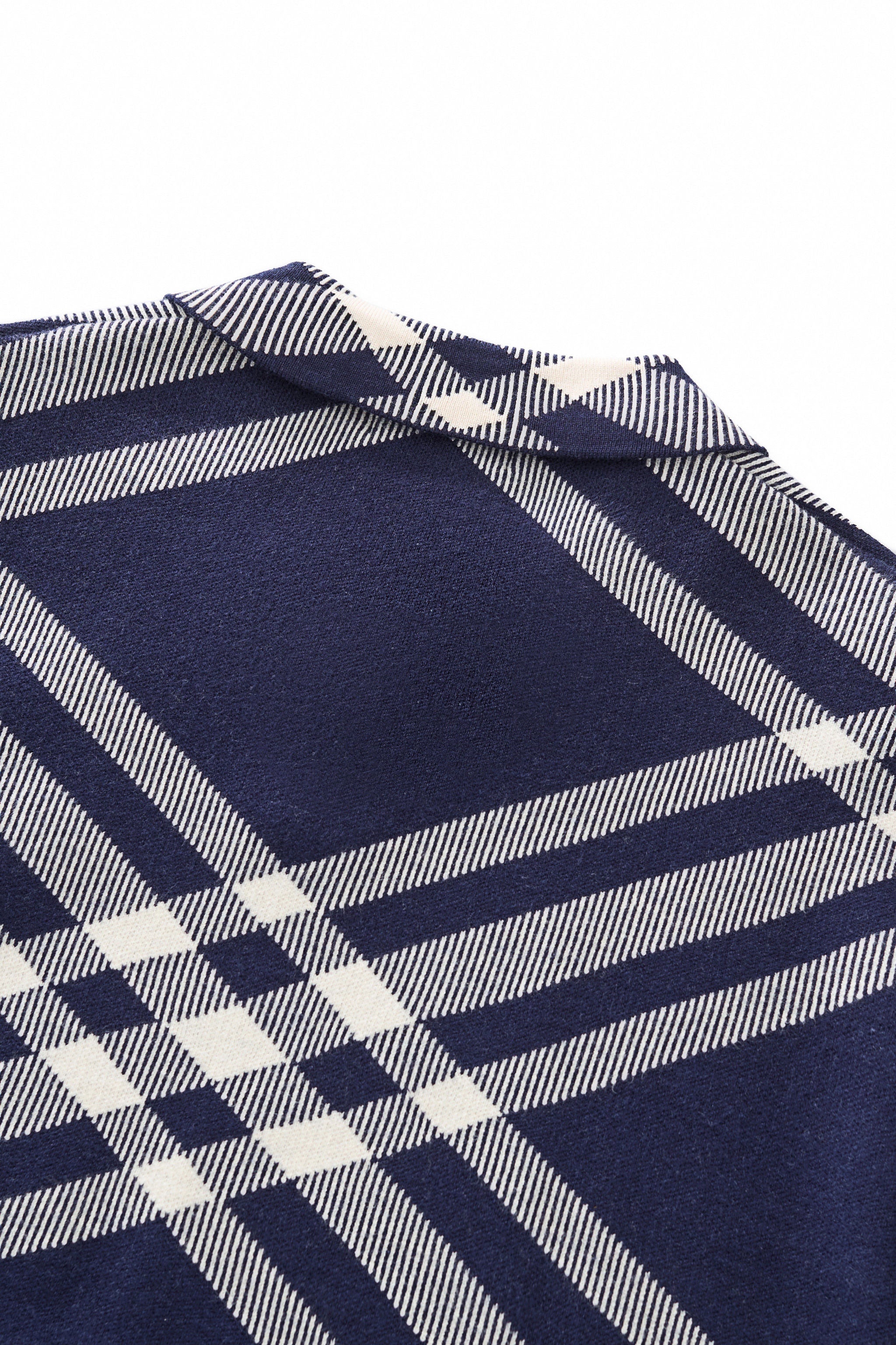 Paramount Lattice Knit Polo LS NAVY