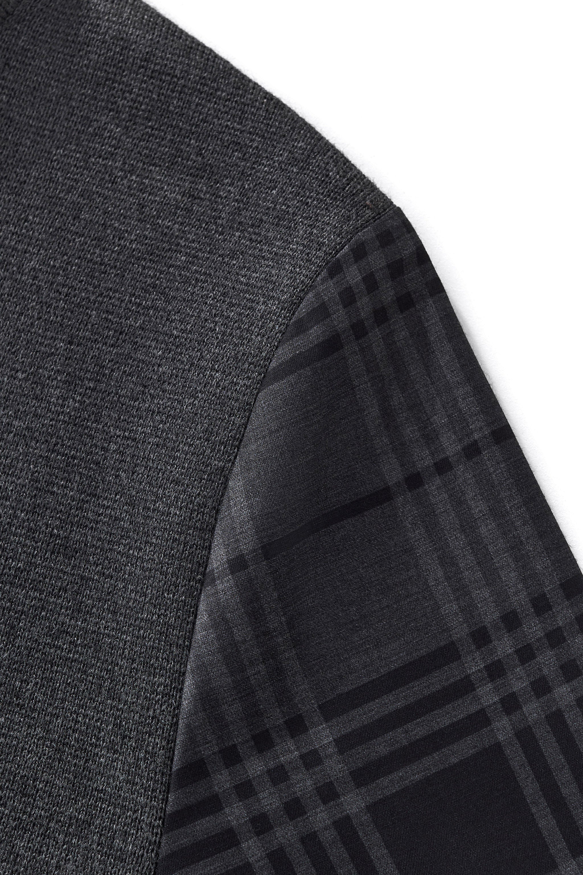 Dual-Layer Knit Fusion LS Sweater Shirt GREY