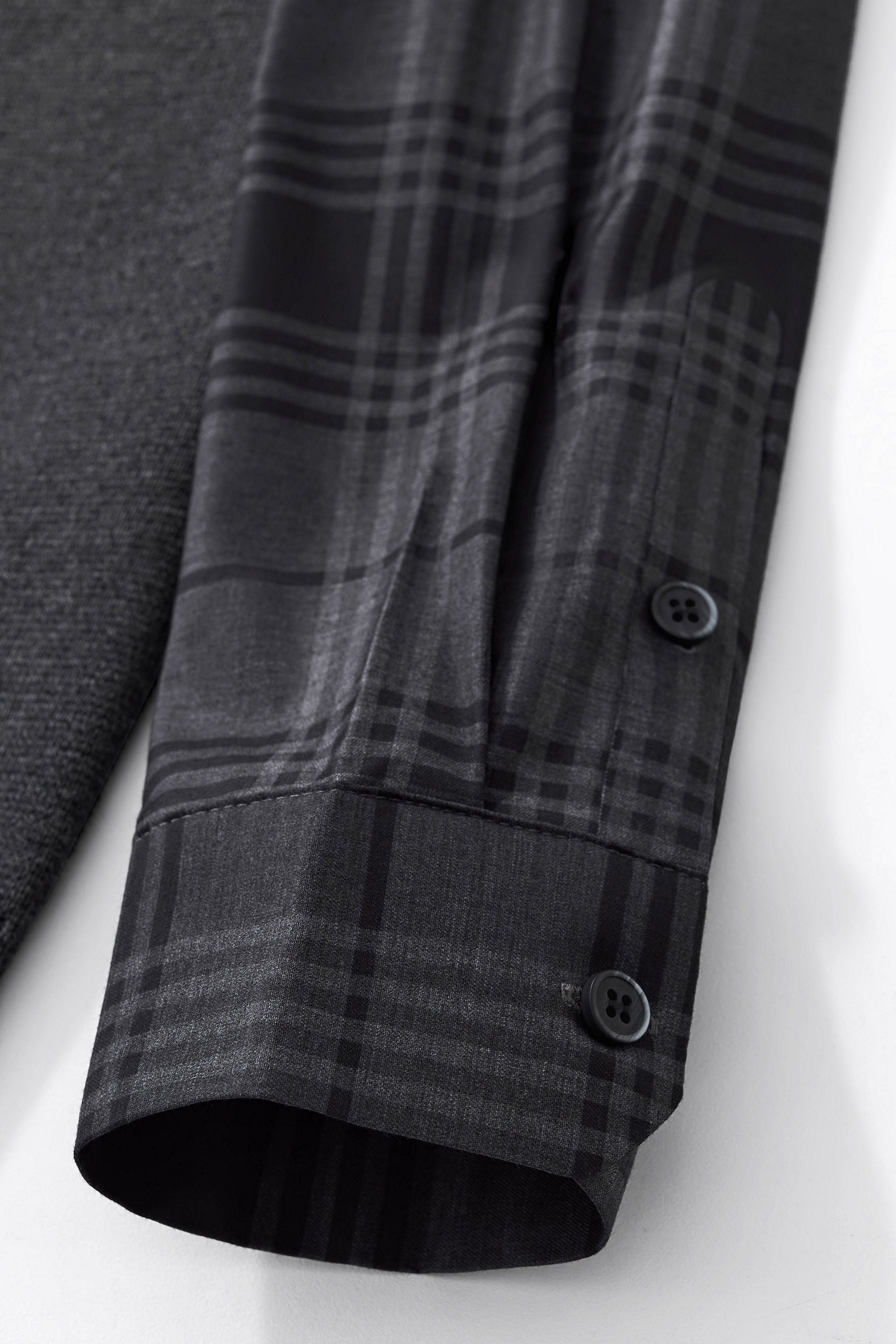 Dual-Layer Knit Fusion LS Sweater Shirt GREY