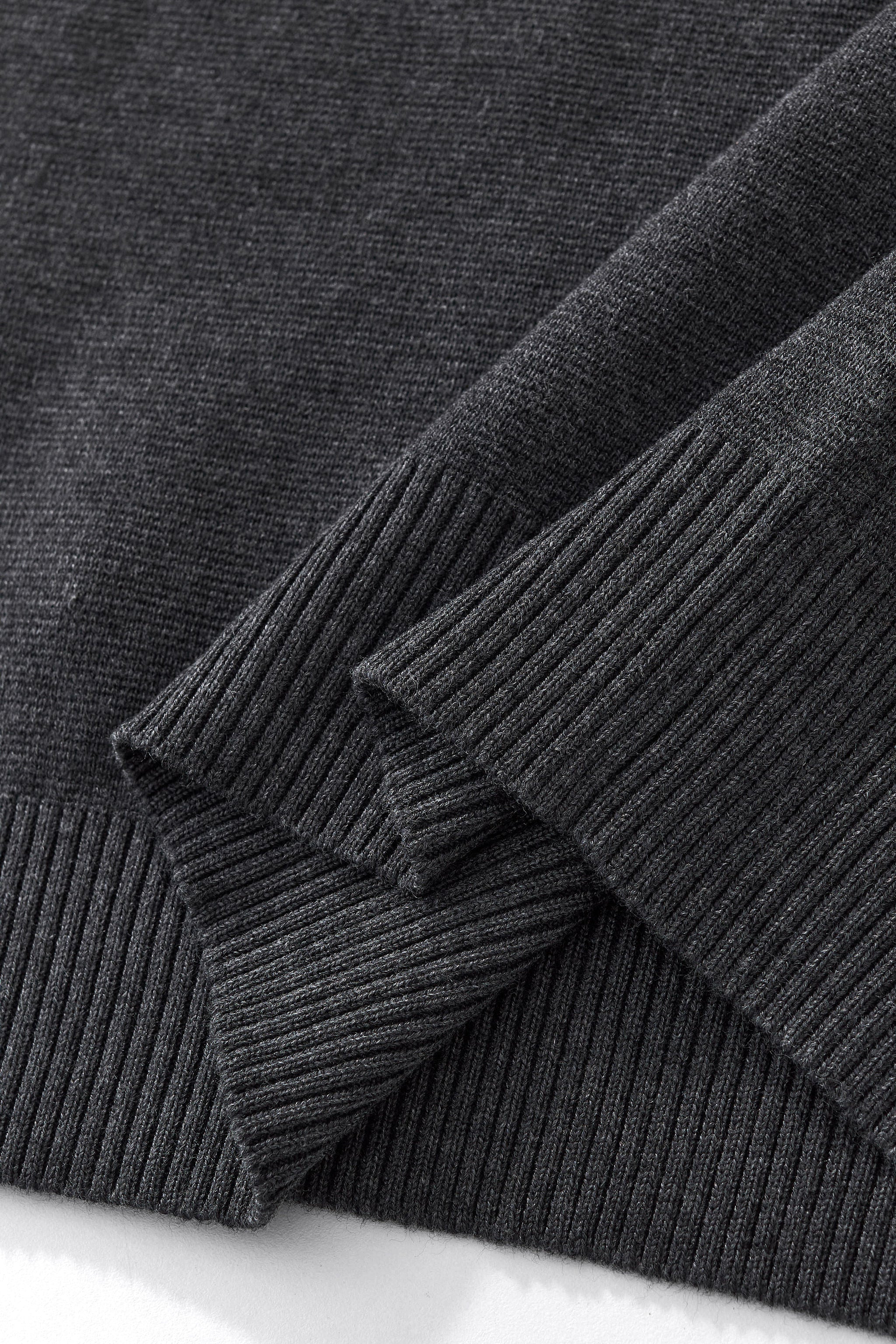 Dual-Layer Knit Fusion LS Sweater Shirt GREY