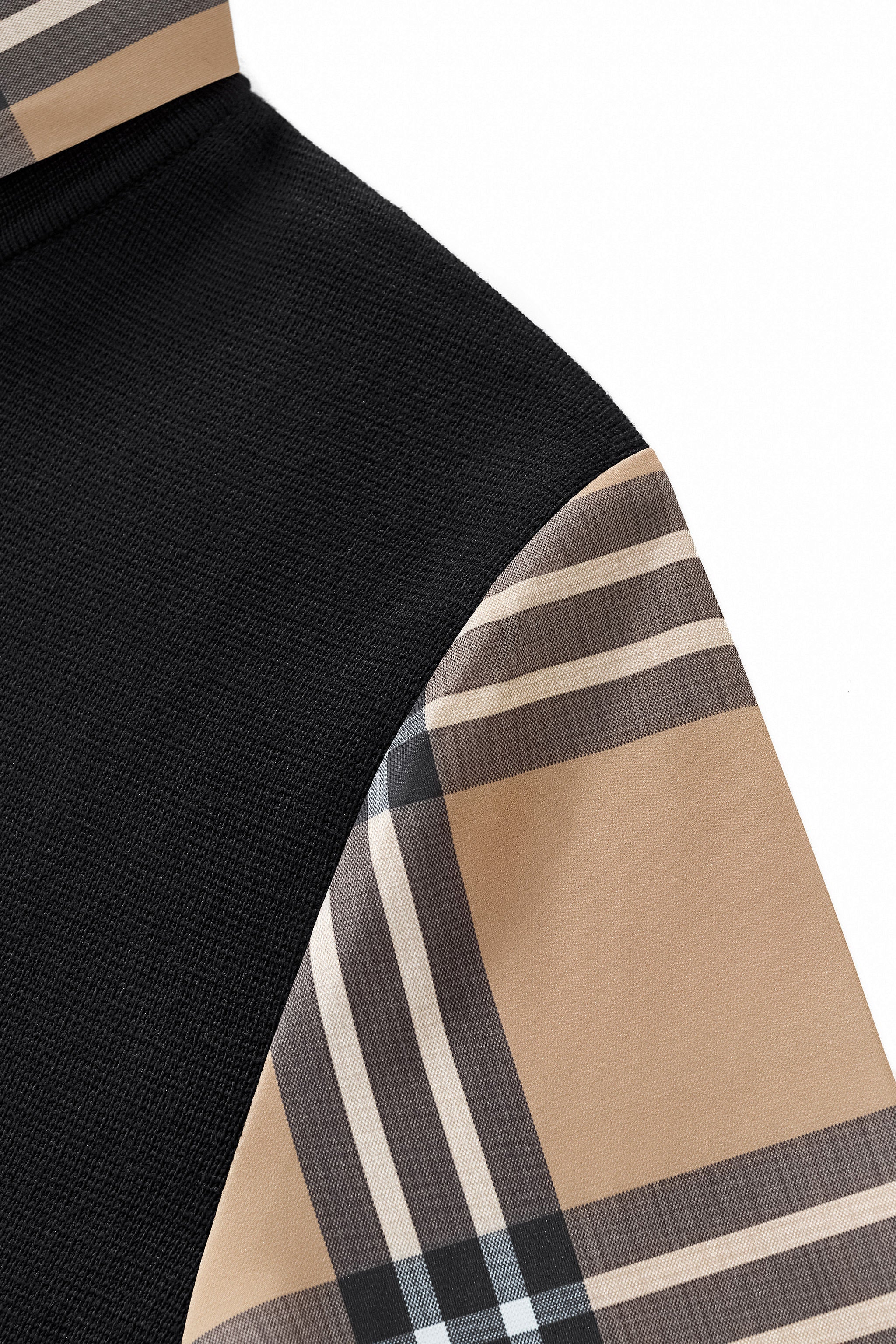 Heritage Plaid Hybrid LS Sweater Shirt BLACK