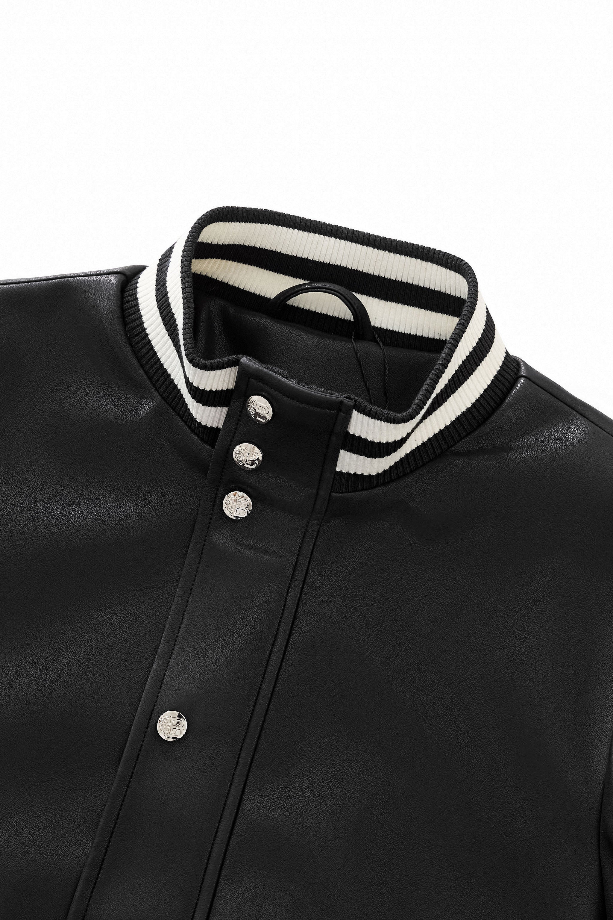 Prestige Varsity PU Jacket BLACK