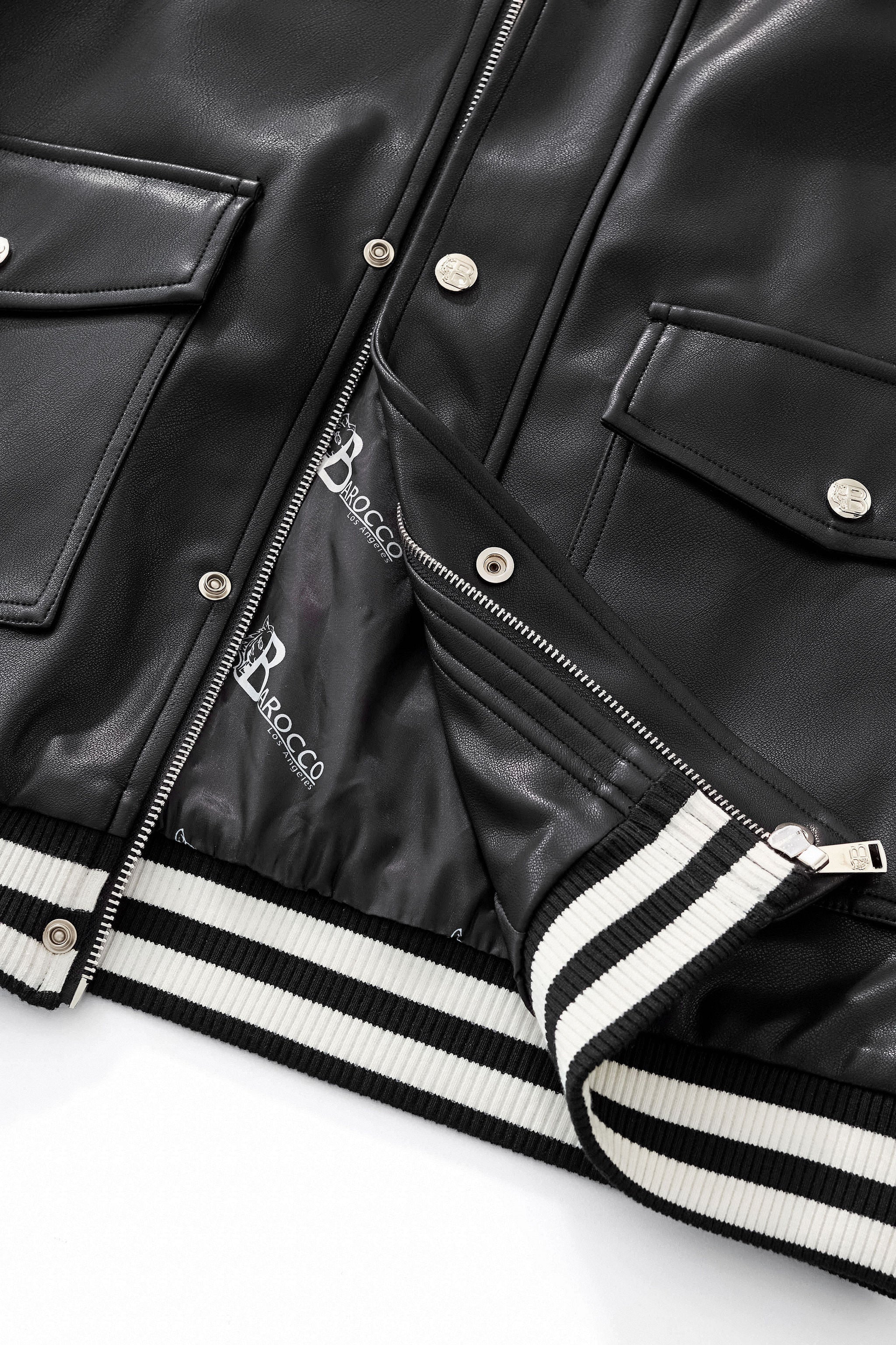 Prestige Varsity PU Jacket BLACK