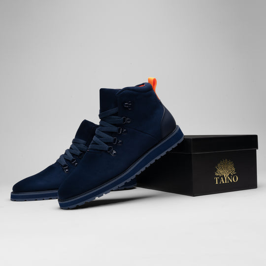 Tayno The Briton Suede Hiking Chukka Sneaketr Navy