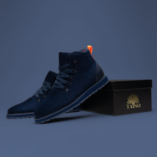 Tayno The Briton Suede Hiking Chukka Sneaketr Navy