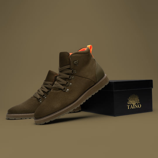 Tayno The Briton Suede Hiking Chukka Sneaker Olive