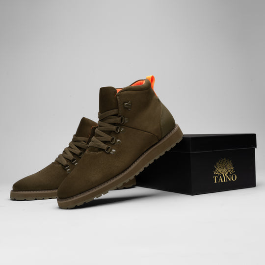 Tayno The Briton Suede Hiking Chukka Sneaker Olive