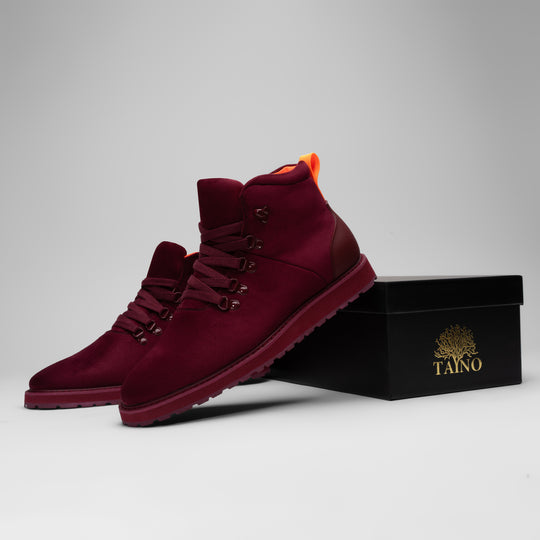 Tayno The Briton Suede Hiking Chukka Sneaker Wine